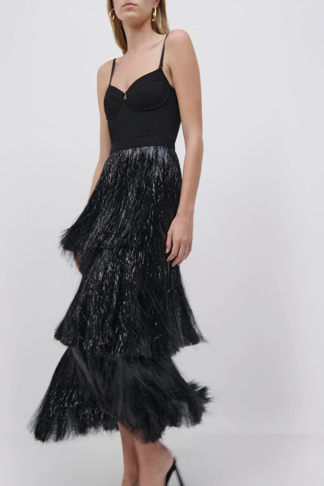 Hamila Tinsel Fringe Midi Dress sold by Jonathan Simkhai product image thumbnail 4