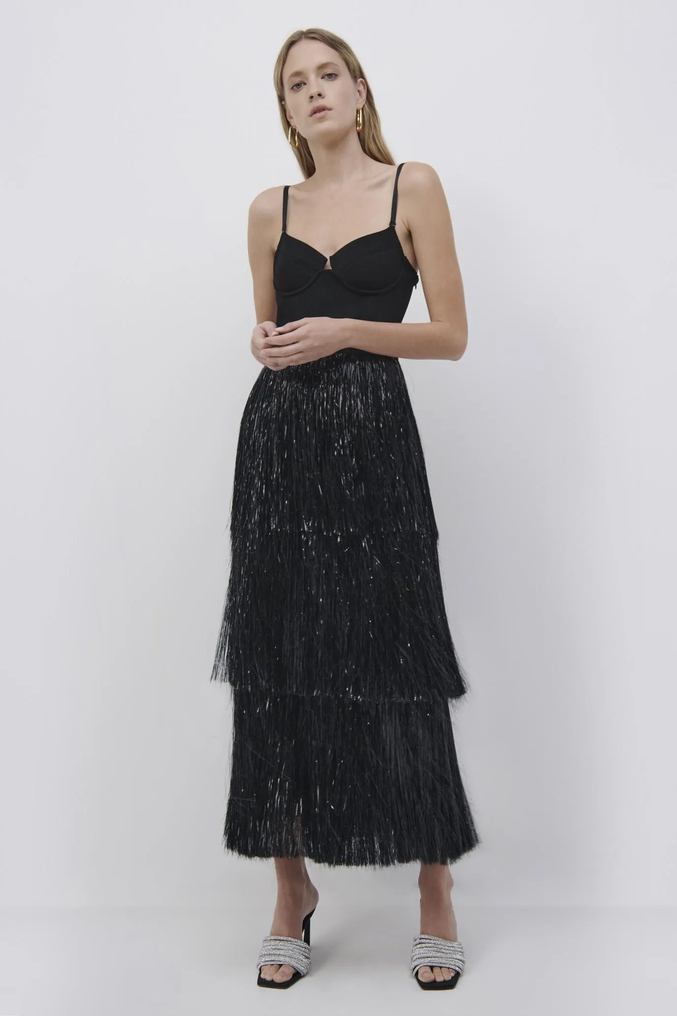 Hamila Tinsel Fringe Midi Dress sold by Jonathan Simkhai product image thumbnail 2