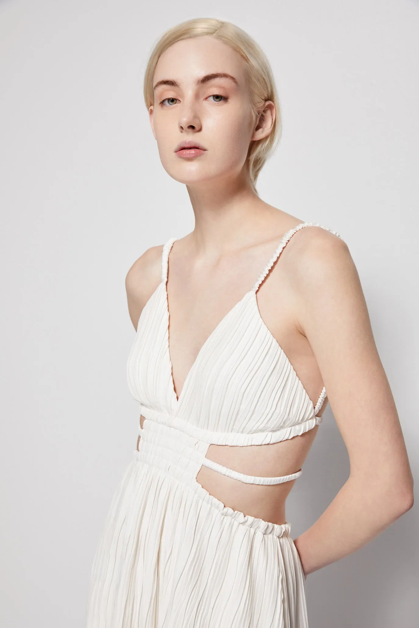 Liz Pleated Gown sold by Jonathan Simkhai product image thumbnail 4