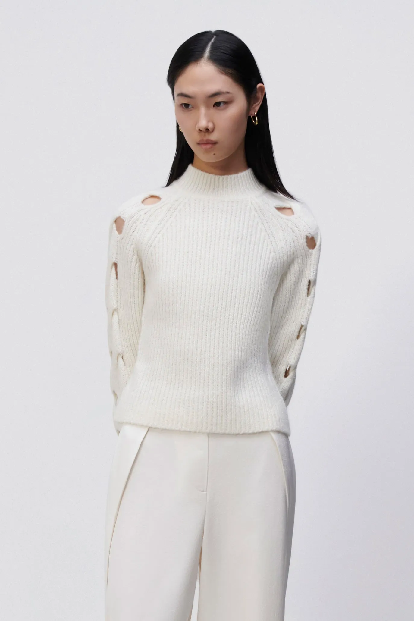 Montrose Alpaca Cable Turtleneck Pullover sold by Jonathan Simkhai product image thumbnail 2