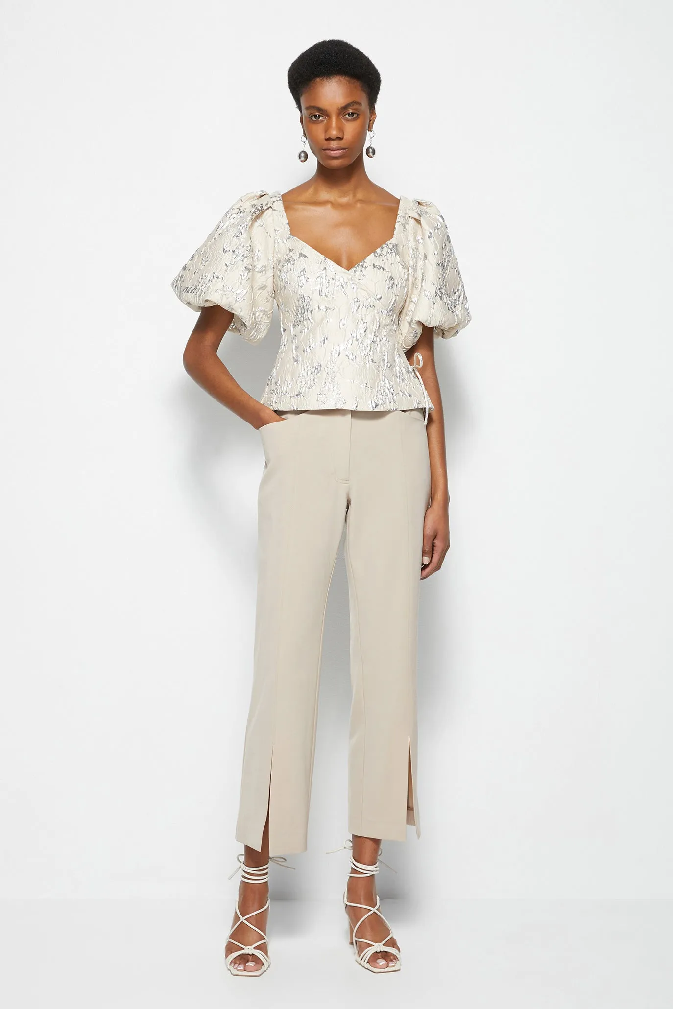 Taylor Metallic Top sold by Jonathan Simkhai