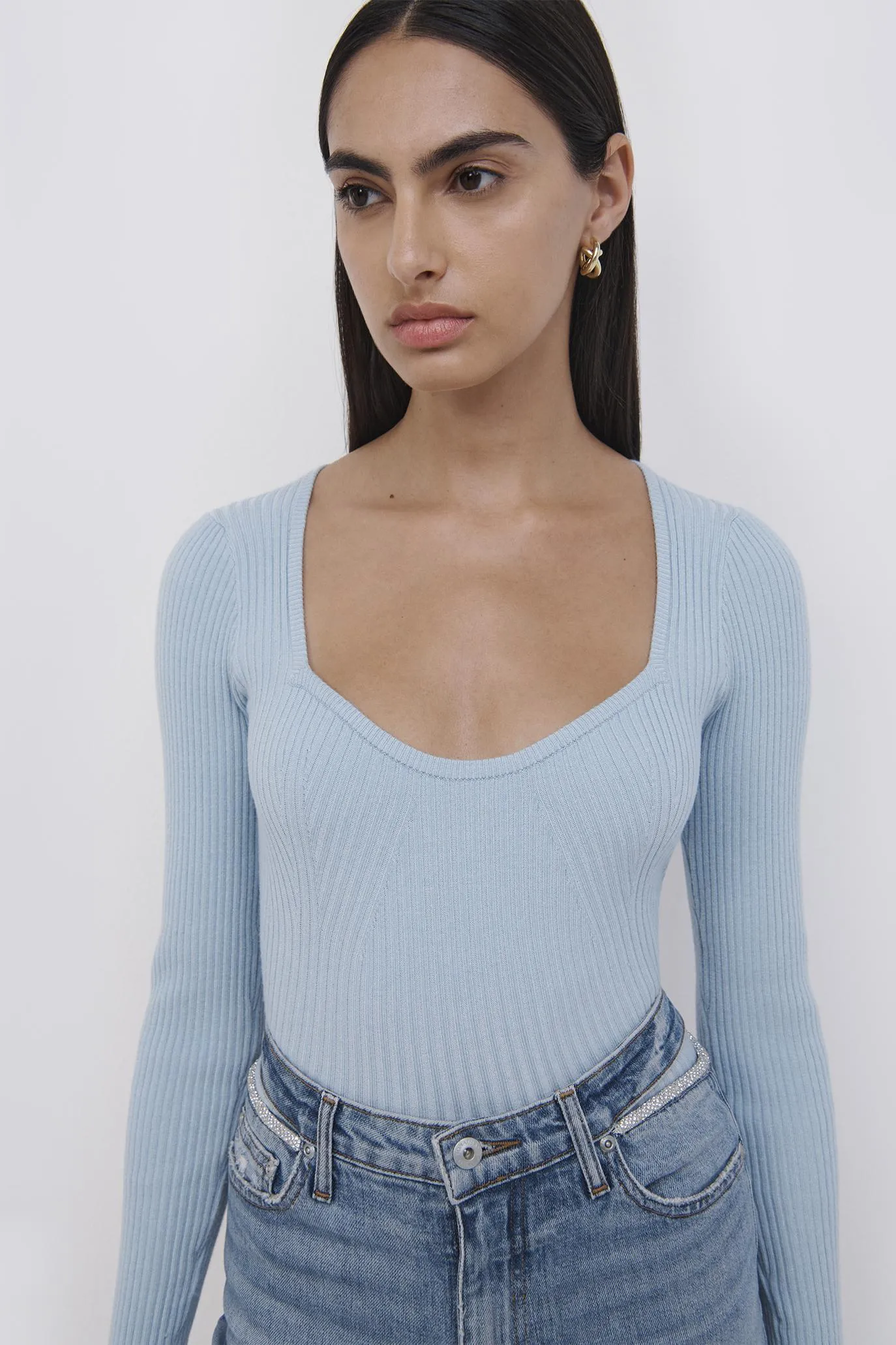 Rhonda Recycled Rib Pullover sold by Jonathan Simkhai product image thumbnail 4