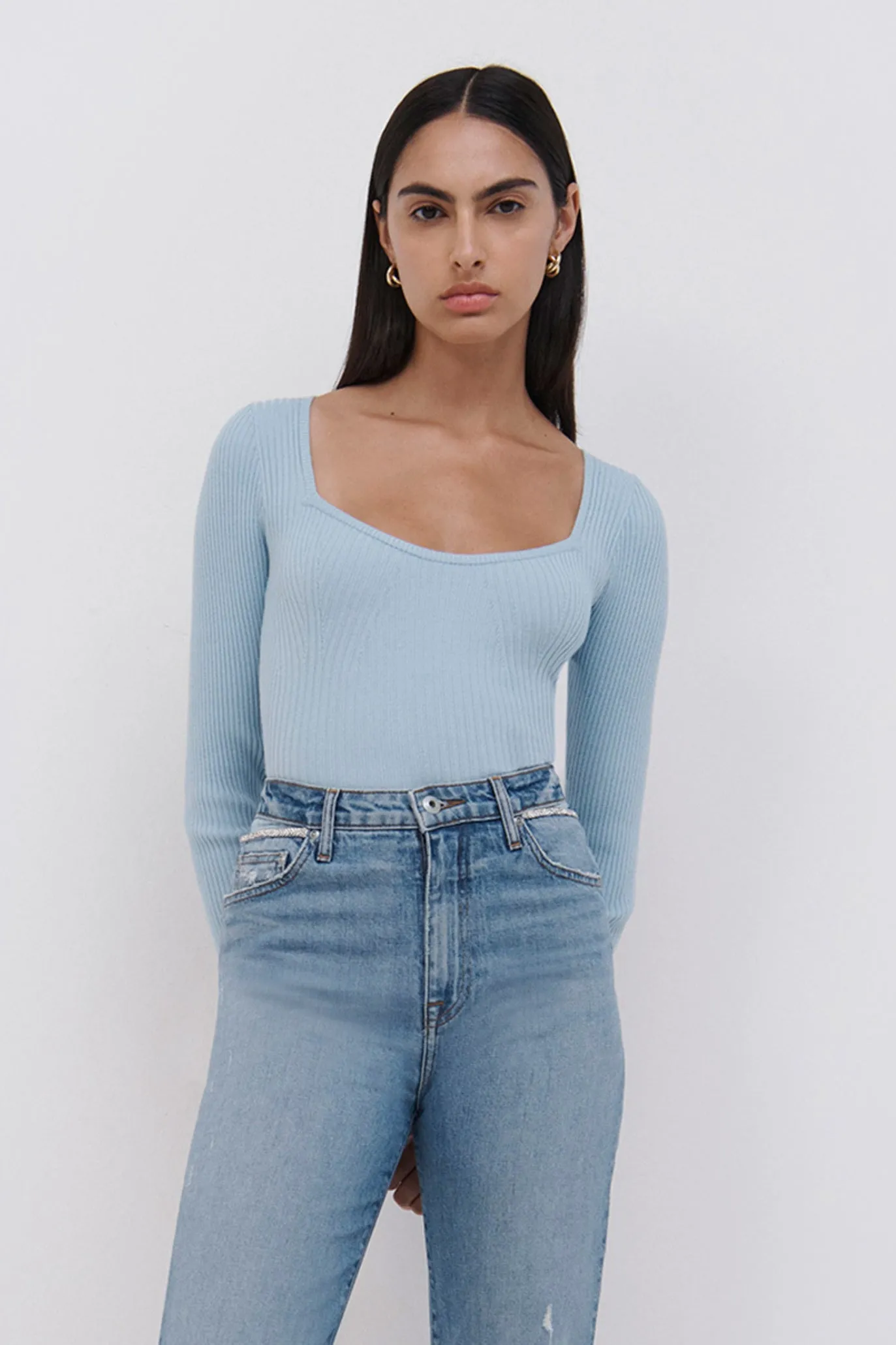 Rhonda Recycled Rib Pullover sold by Jonathan Simkhai product image thumbnail 2