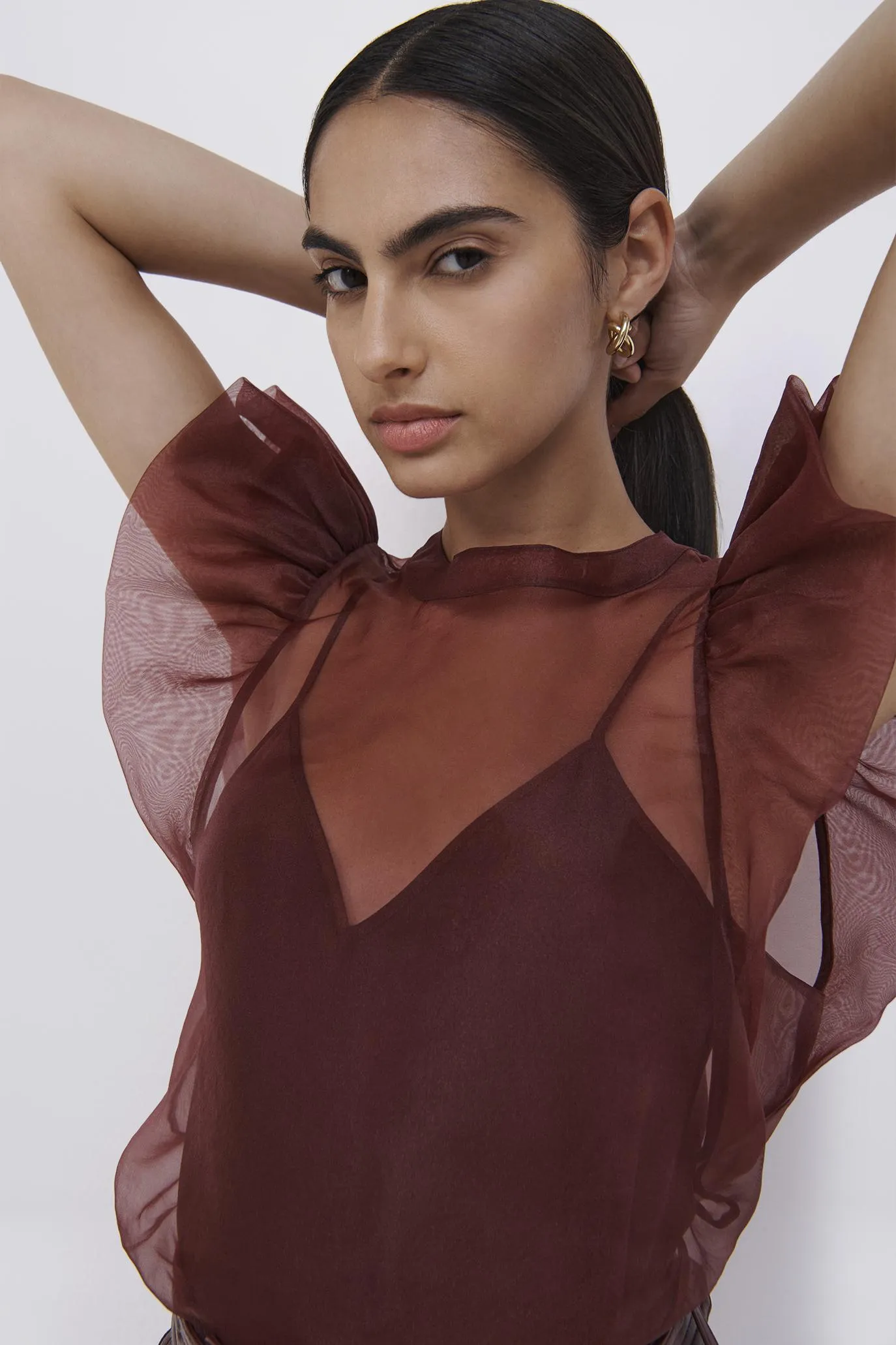 Corina Organza Ruffle Top sold by Jonathan Simkhai product image thumbnail 3