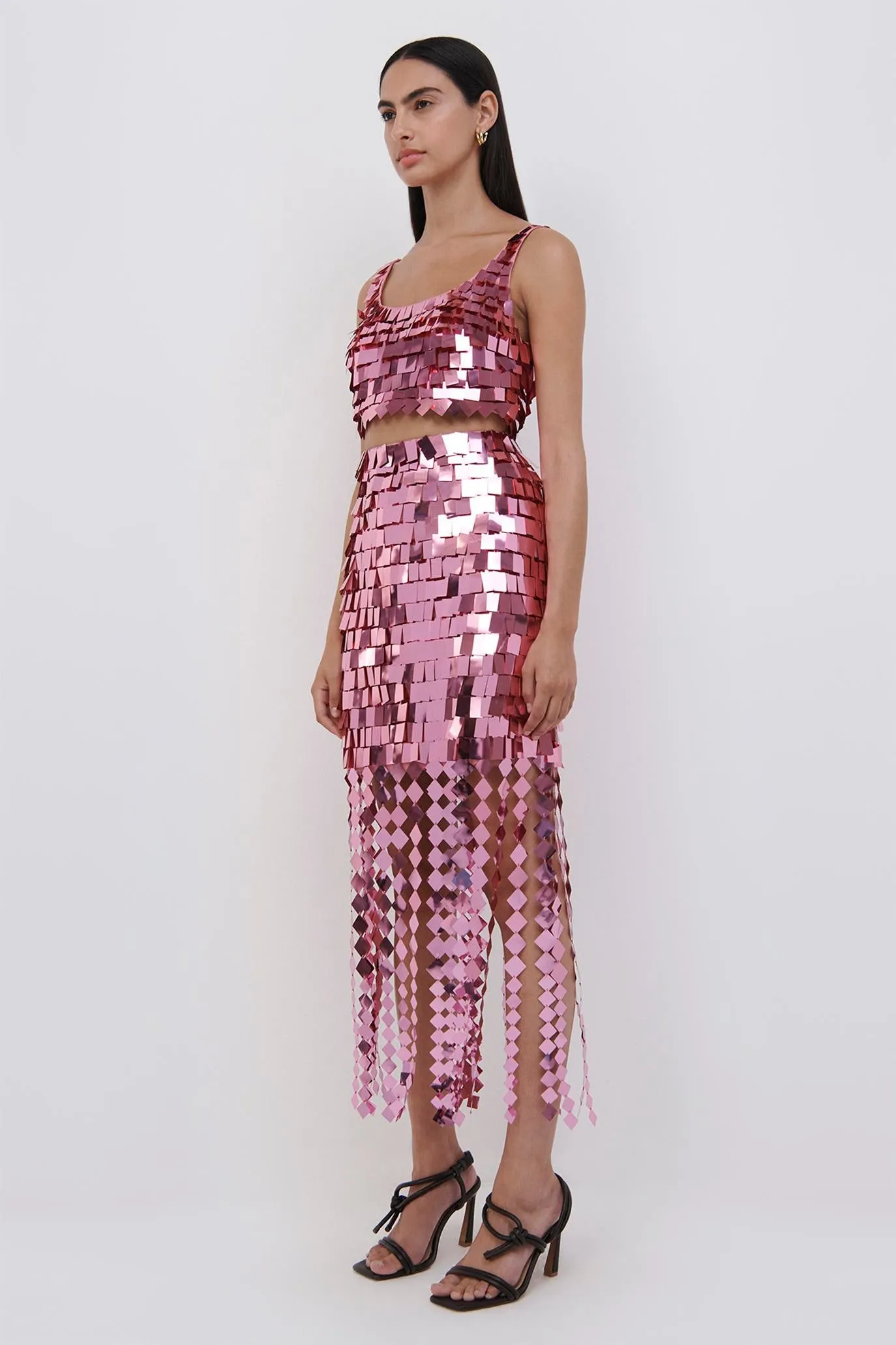 Lucee Sequin Midi Skirt sold by Jonathan Simkhai product image thumbnail 5