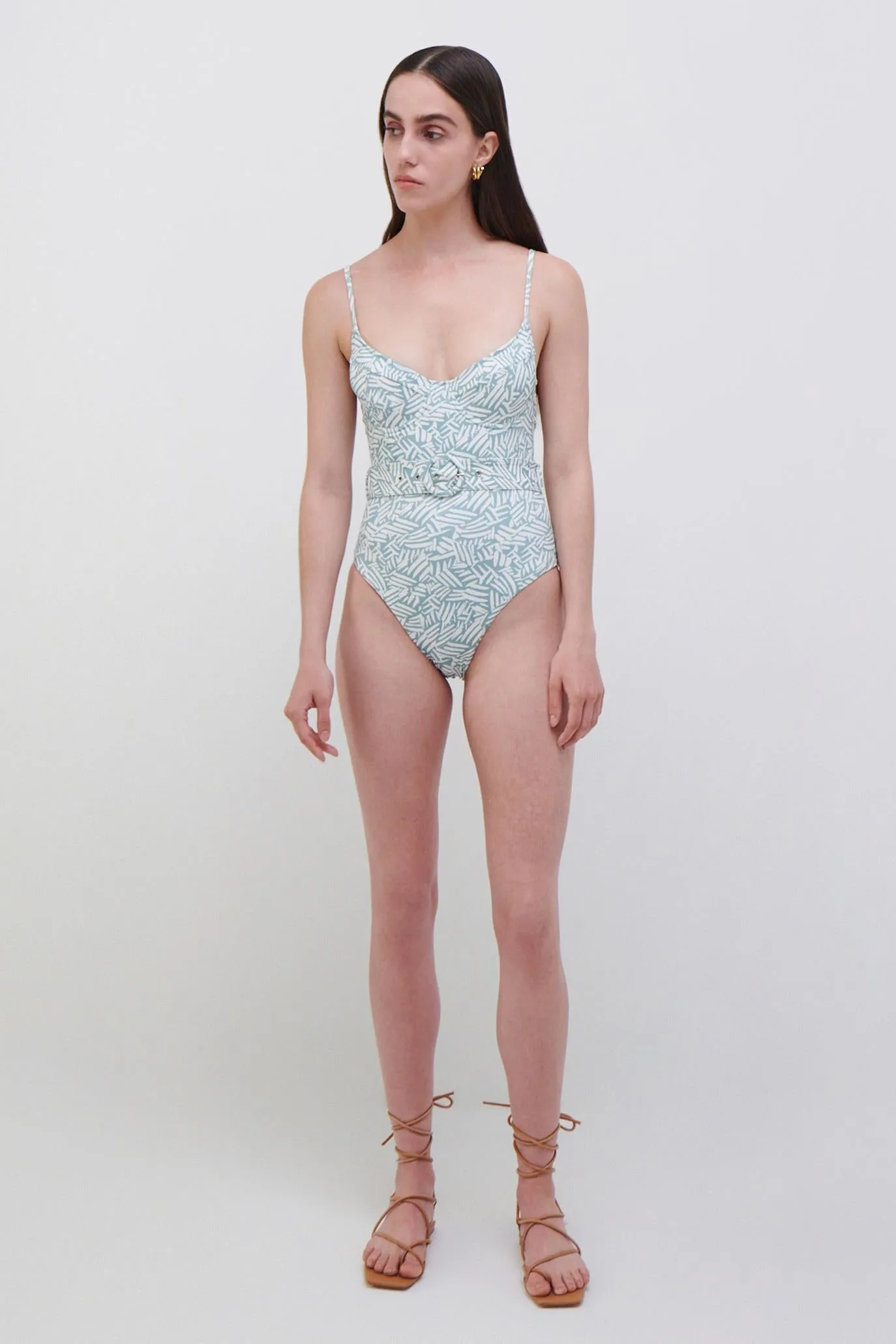 Noa Belted Swim One Piece sold by Jonathan Simkhai product image thumbnail 2