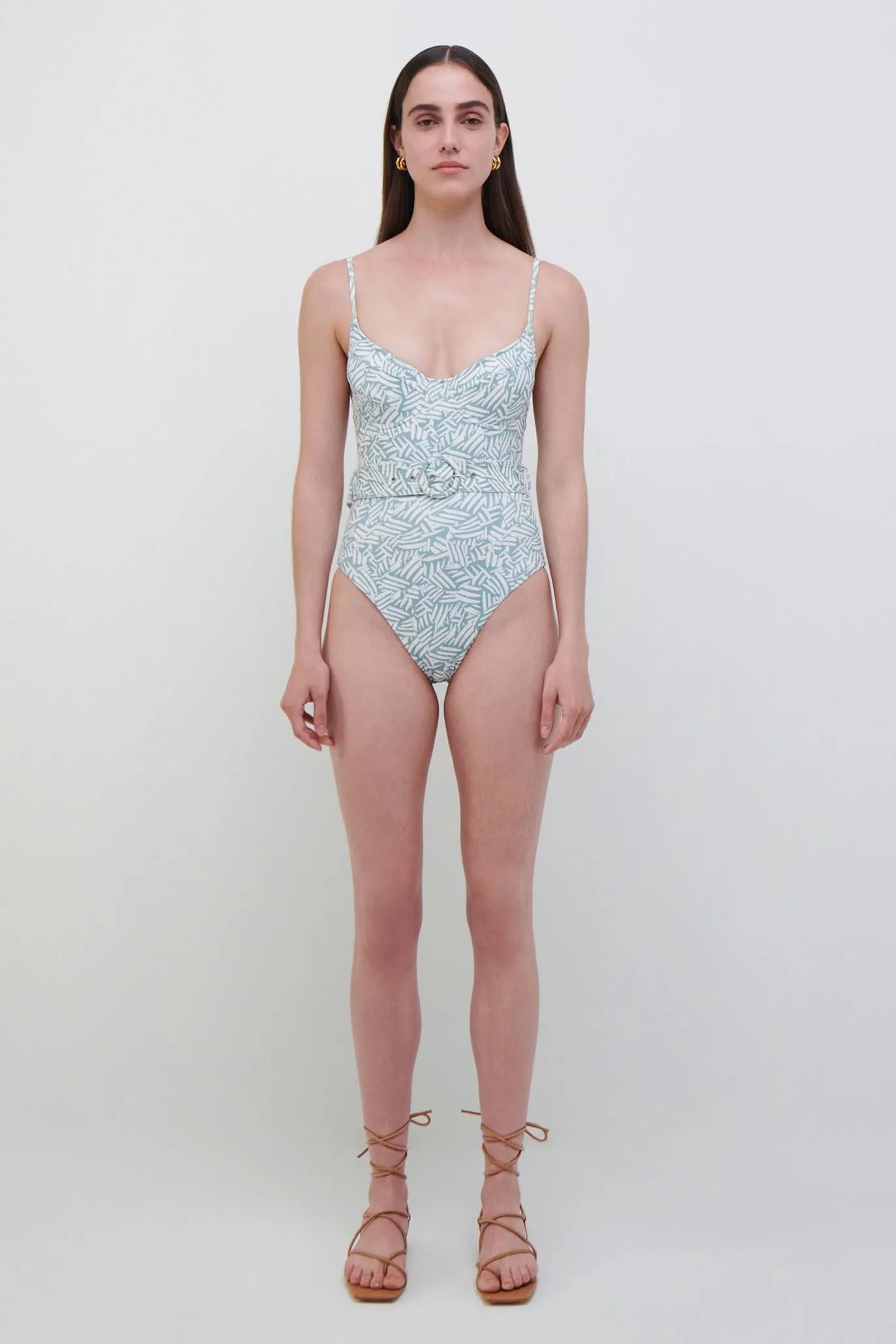 Noa Belted Swim One Piece sold by Jonathan Simkhai product image thumbnail 4