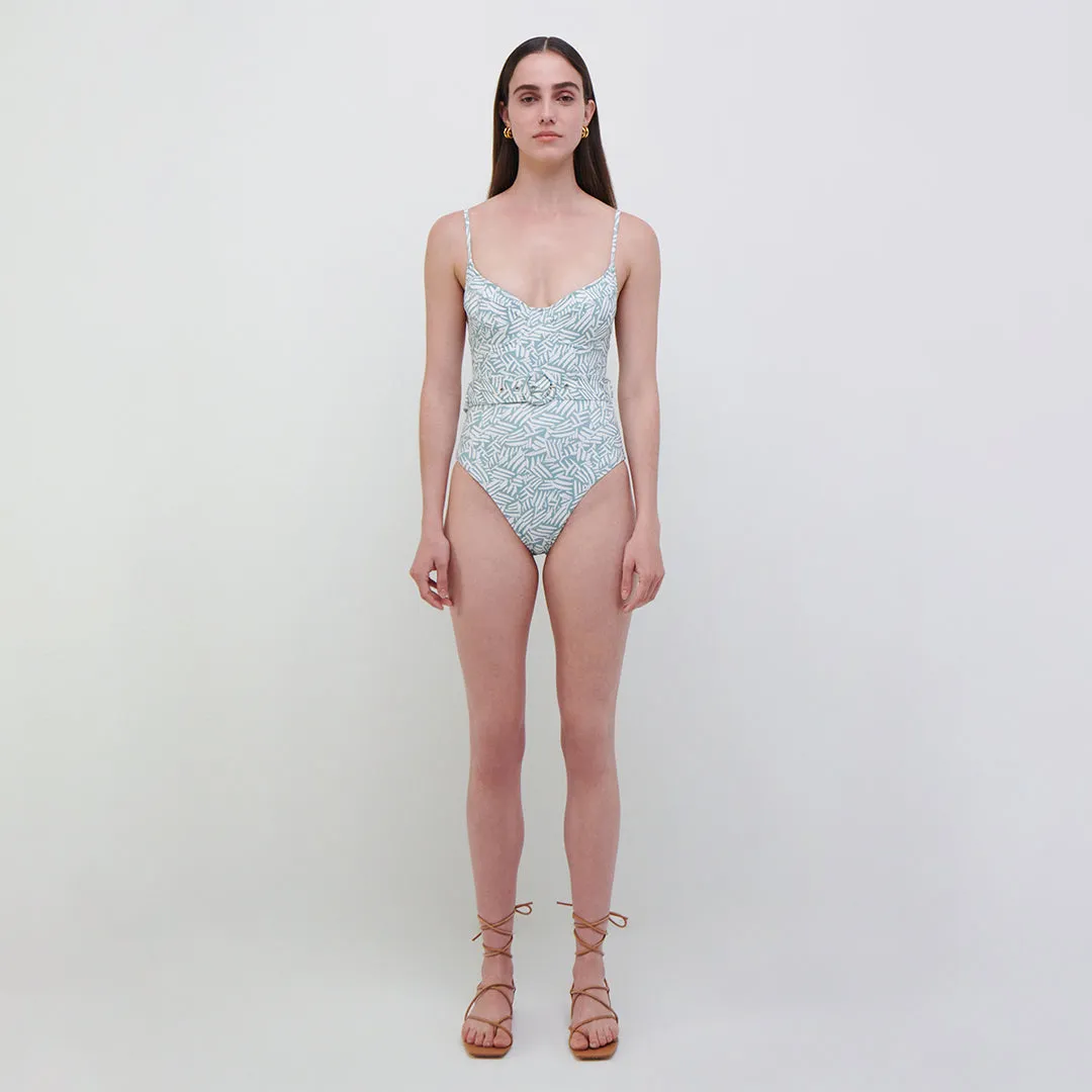 Noa Belted Swim One Piece sold by Jonathan Simkhai