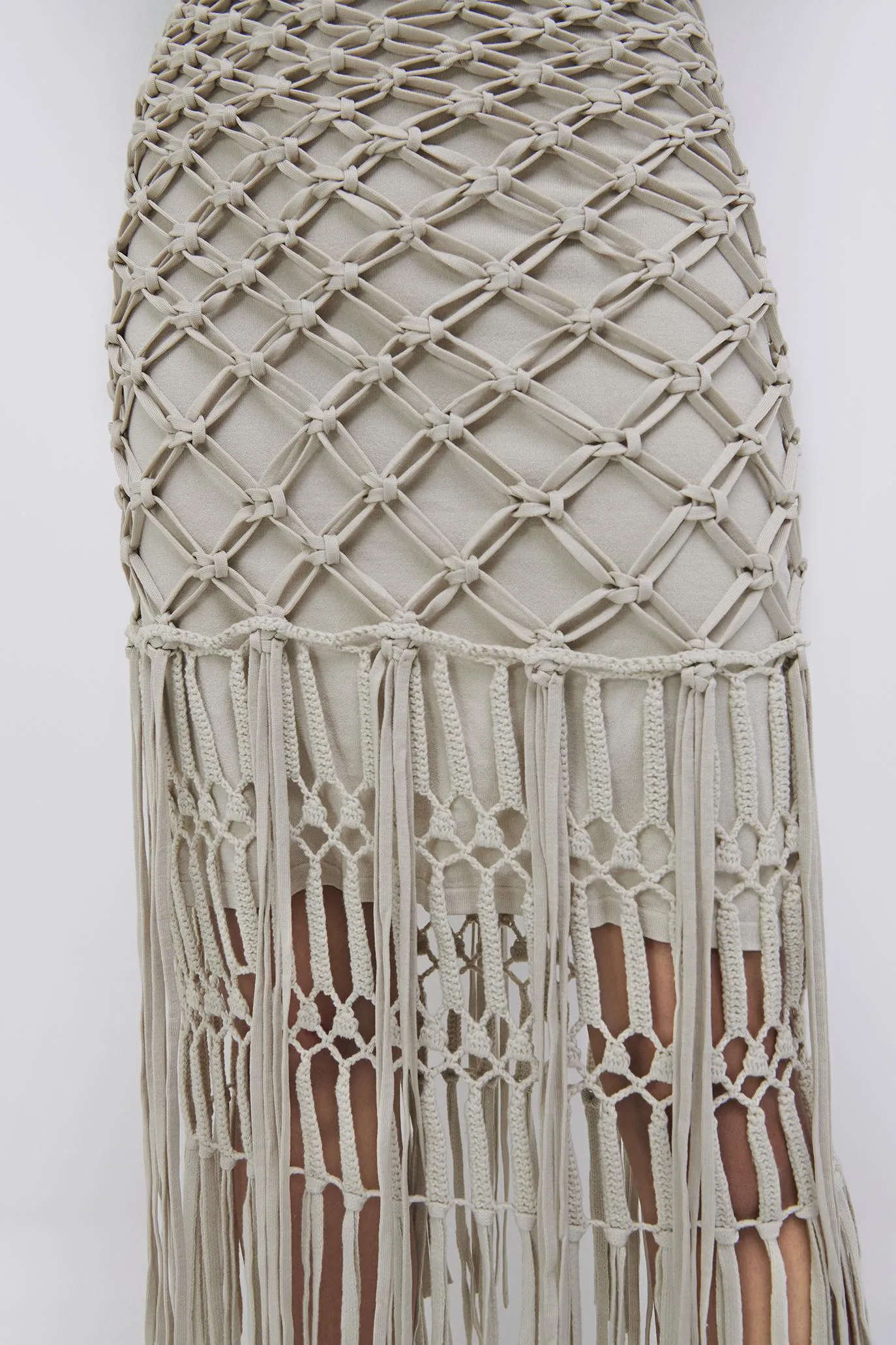 Catherine Compact Fringe Midi Skirt sold by Jonathan Simkhai product image thumbnail 5