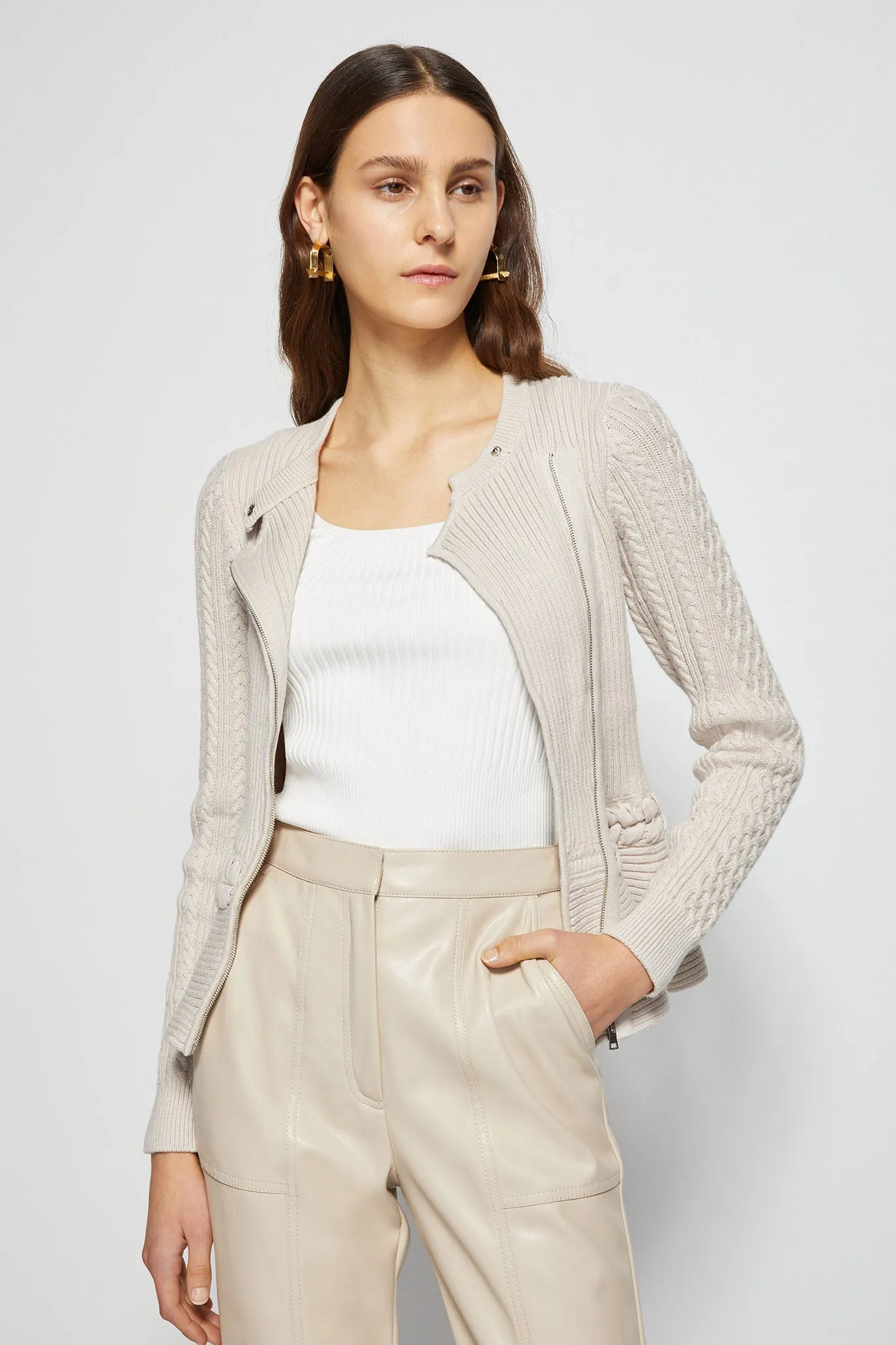 Signature Andi Peplum Jacket sold by Jonathan Simkhai product image thumbnail 2