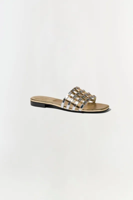 Rivet Flat Sandal made by Jonathan Simkhai