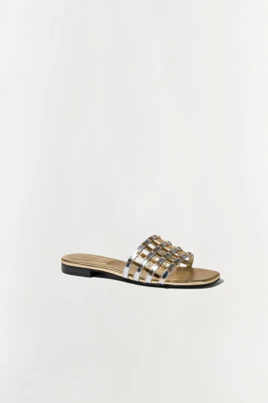 Rivet Flat Sandal made by Jonathan Simkhai