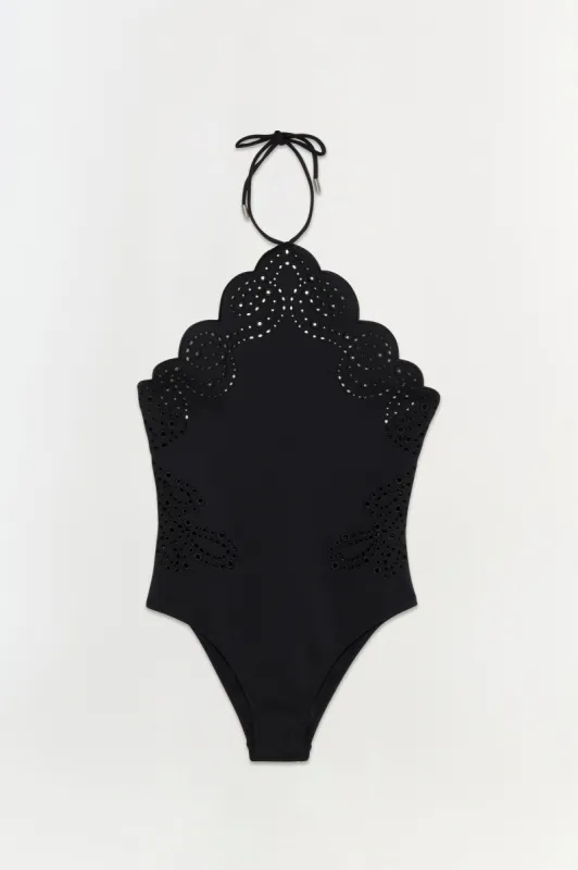 Nicolette Halter Embroidered Swimsuit sold by Jonathan Simkhai