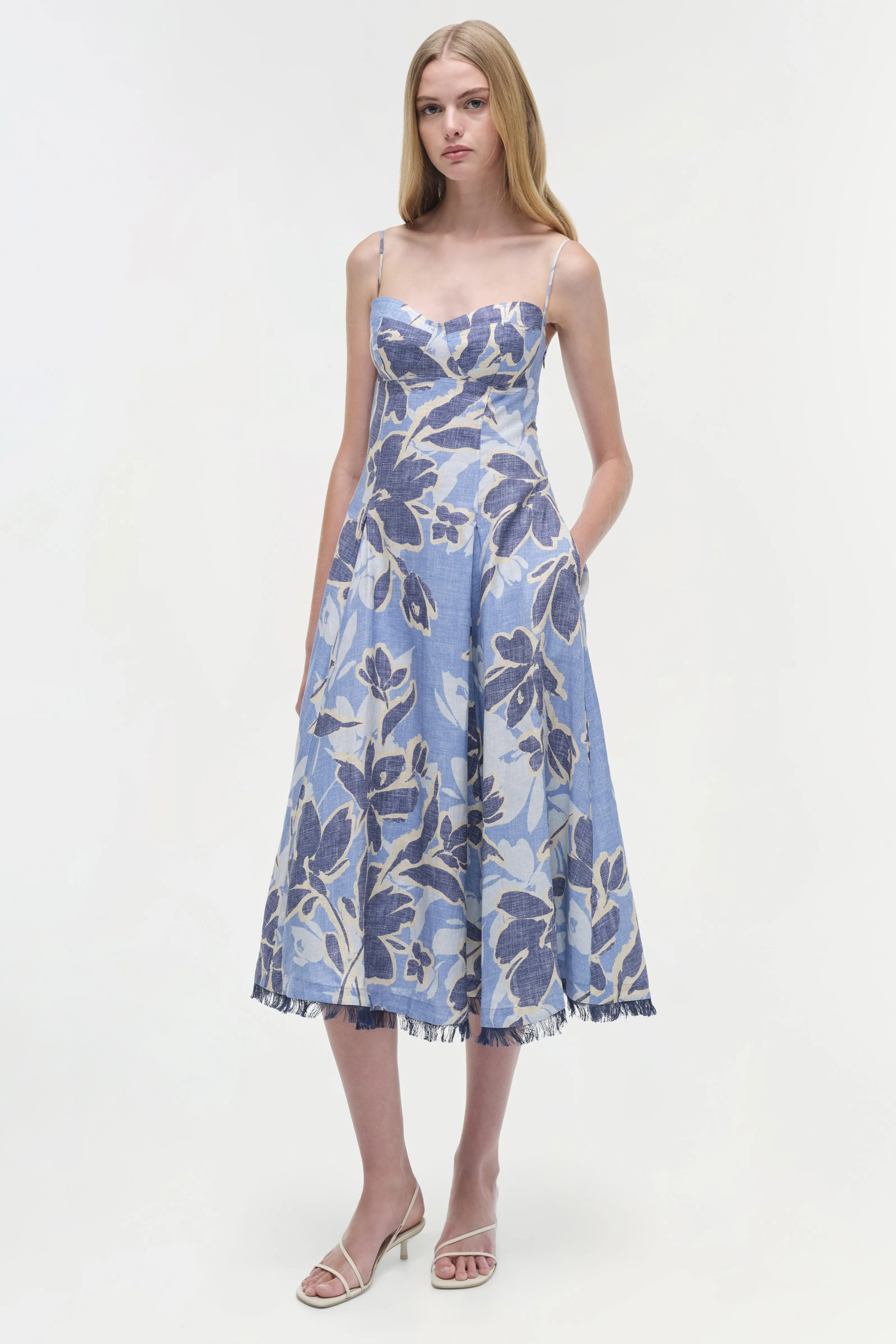 Analise Linen Midi Dress sold by Jonathan Simkhai product image thumbnail 2