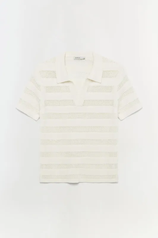 Calvin Striped Mesh Polo sold by Jonathan Simkhai