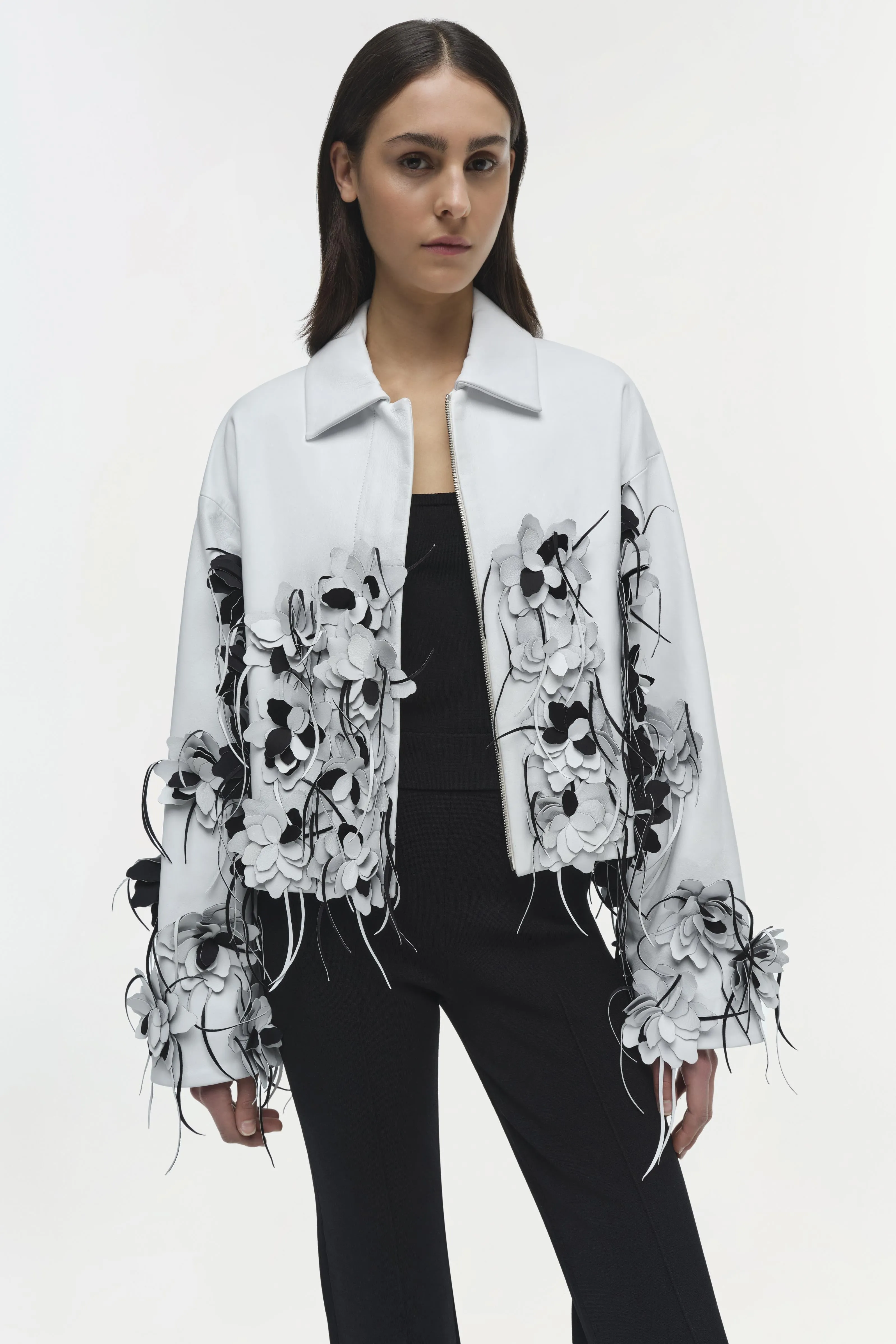 Evrin Vegan Leather Jacket sold by Jonathan Simkhai product image thumbnail 3