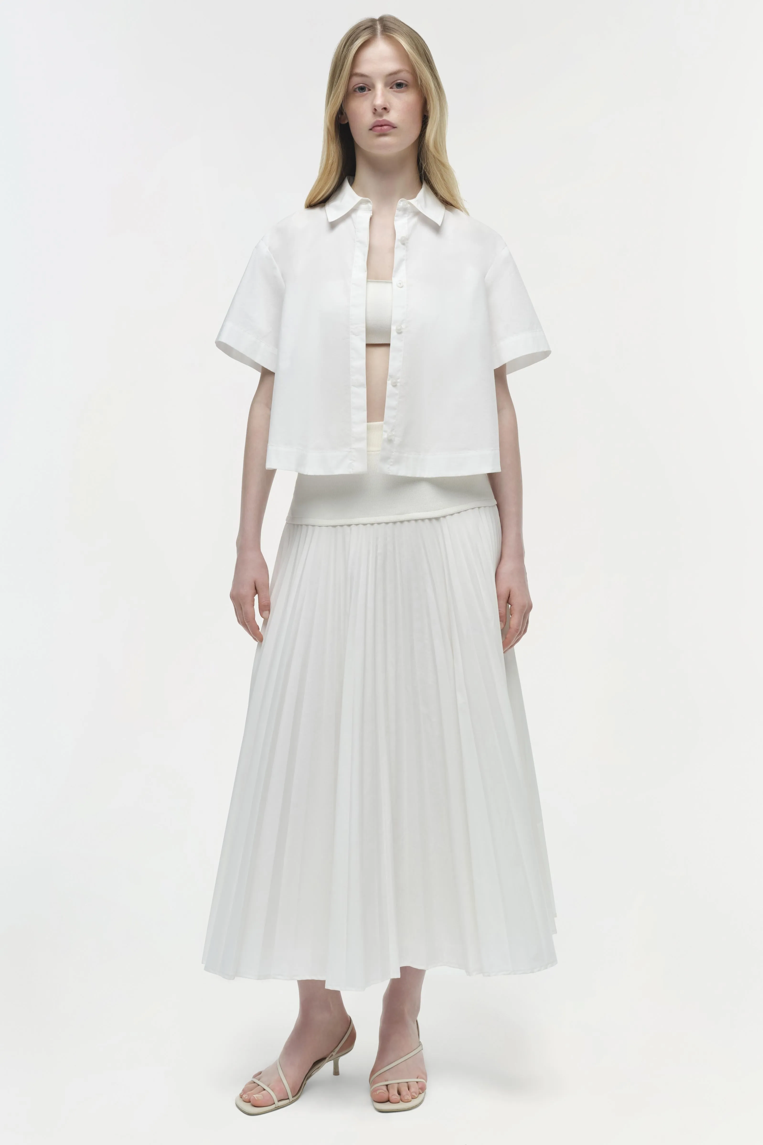 Stella Pleated Midi Skirt sold by Jonathan Simkhai product image thumbnail 2