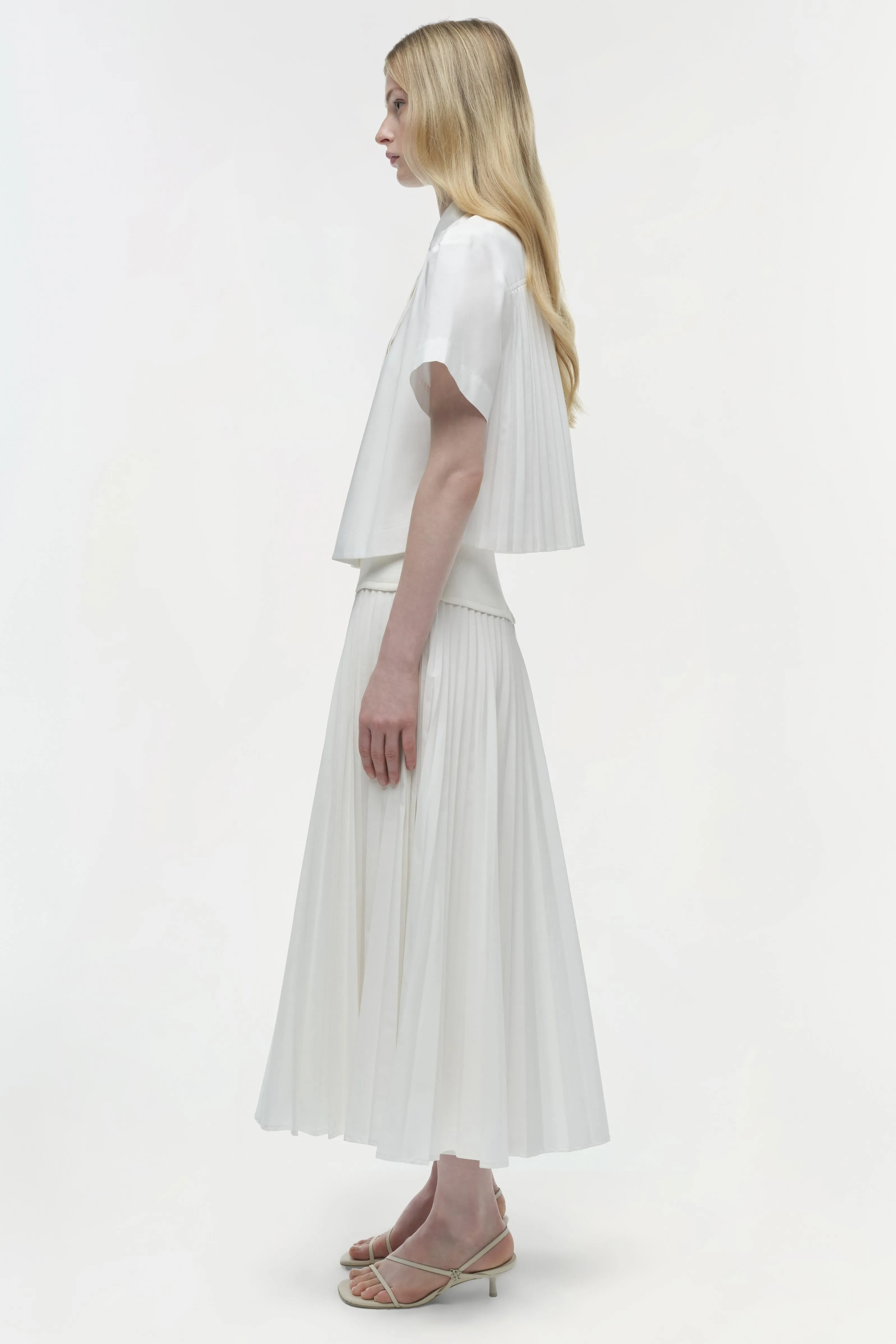 Stella Pleated Midi Skirt sold by Jonathan Simkhai product image thumbnail 4