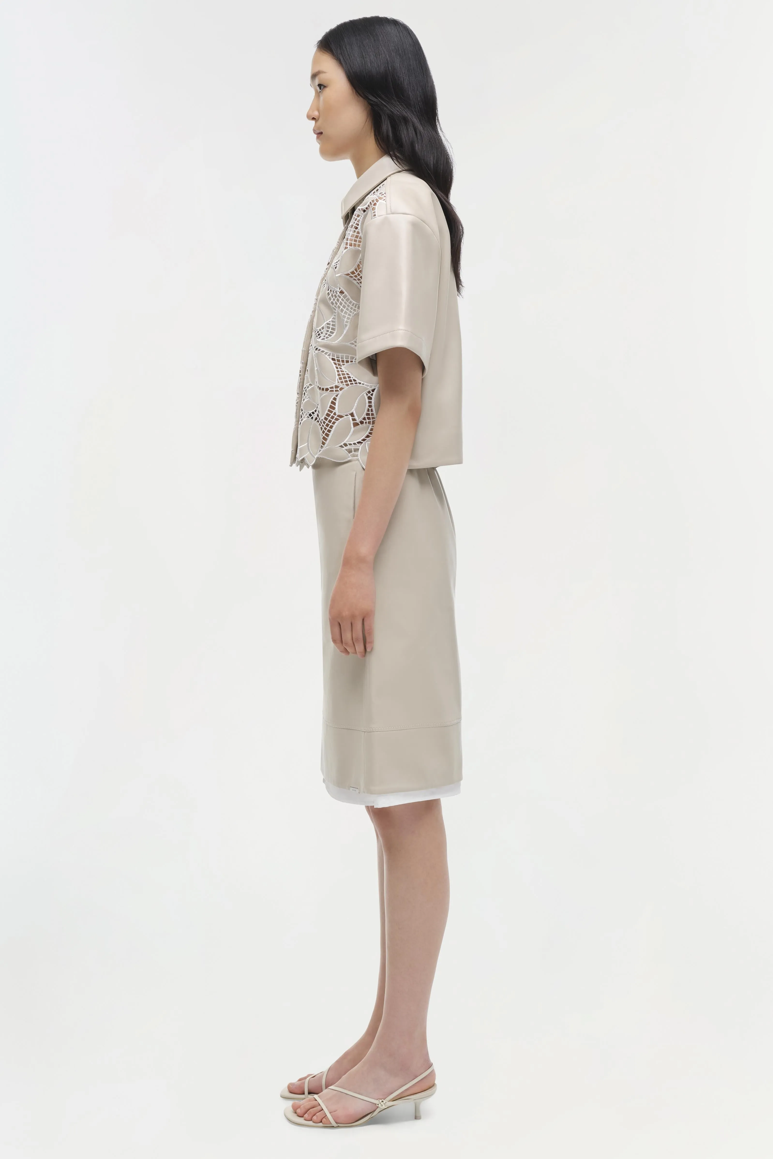 Aubria Midi Skirt sold by Jonathan Simkhai product image thumbnail 4