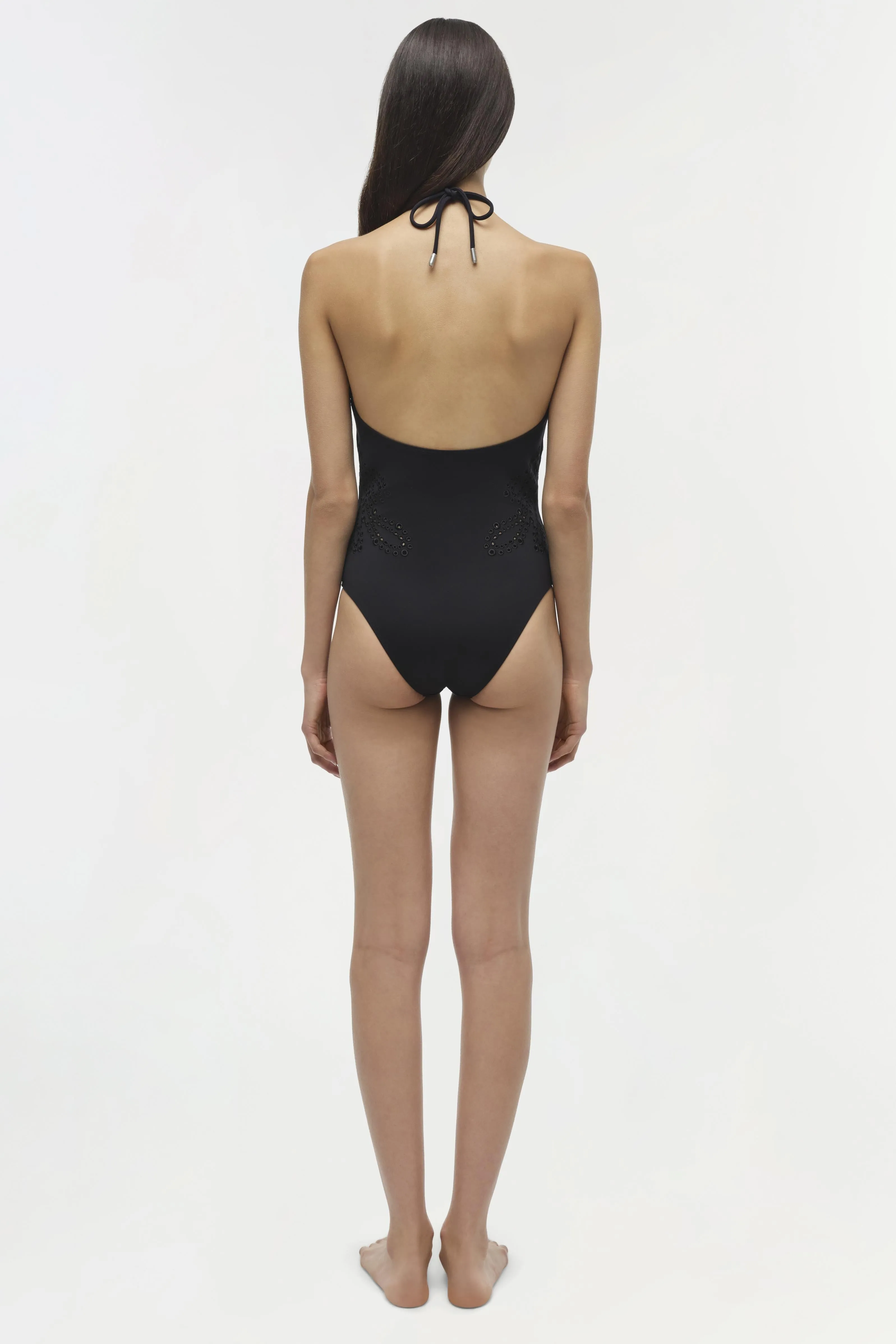 Nicolette Halter Embroidered Swimsuit sold by Jonathan Simkhai product image thumbnail 5