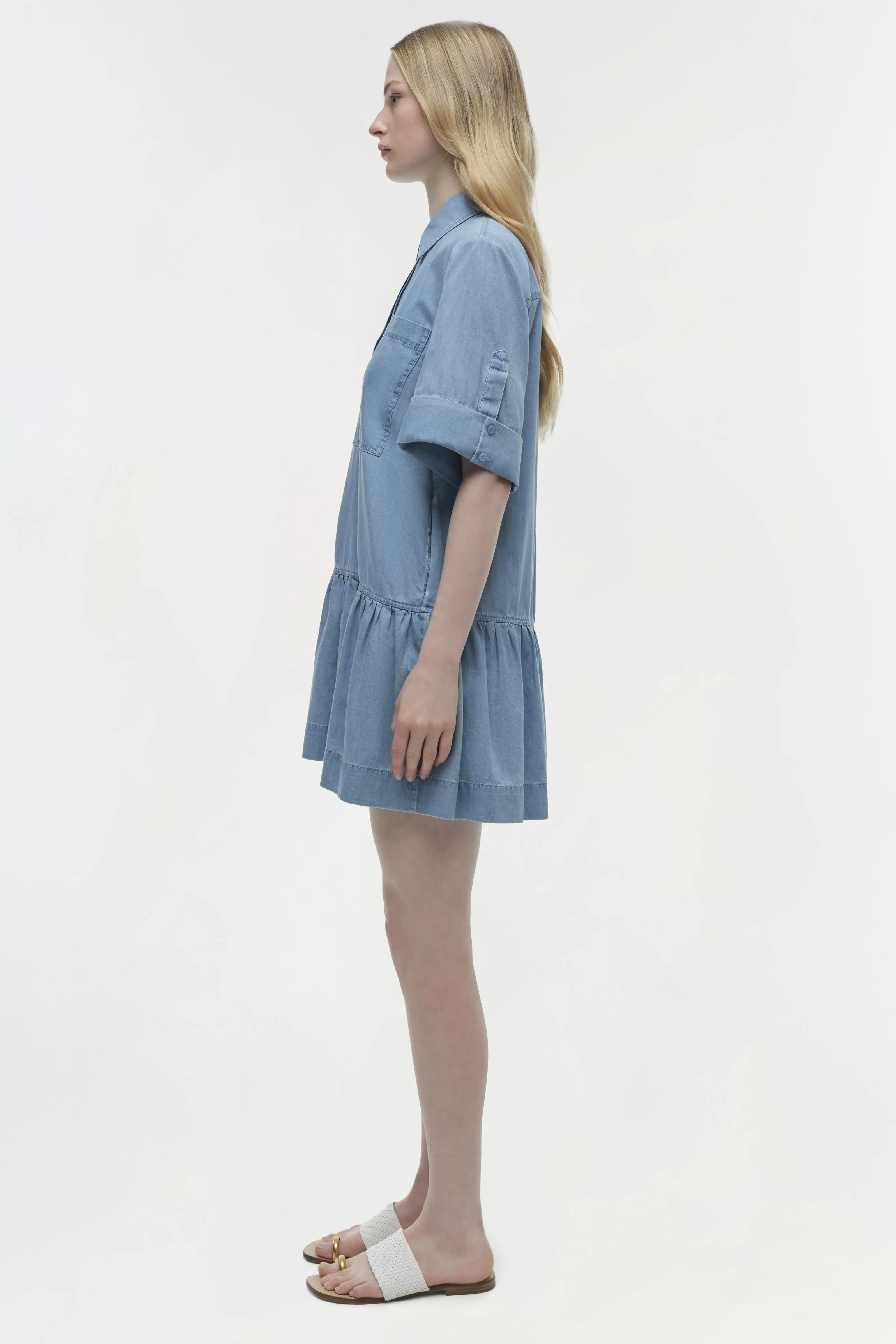 Cris Chambray Mini Dress sold by Jonathan Simkhai product image thumbnail 4