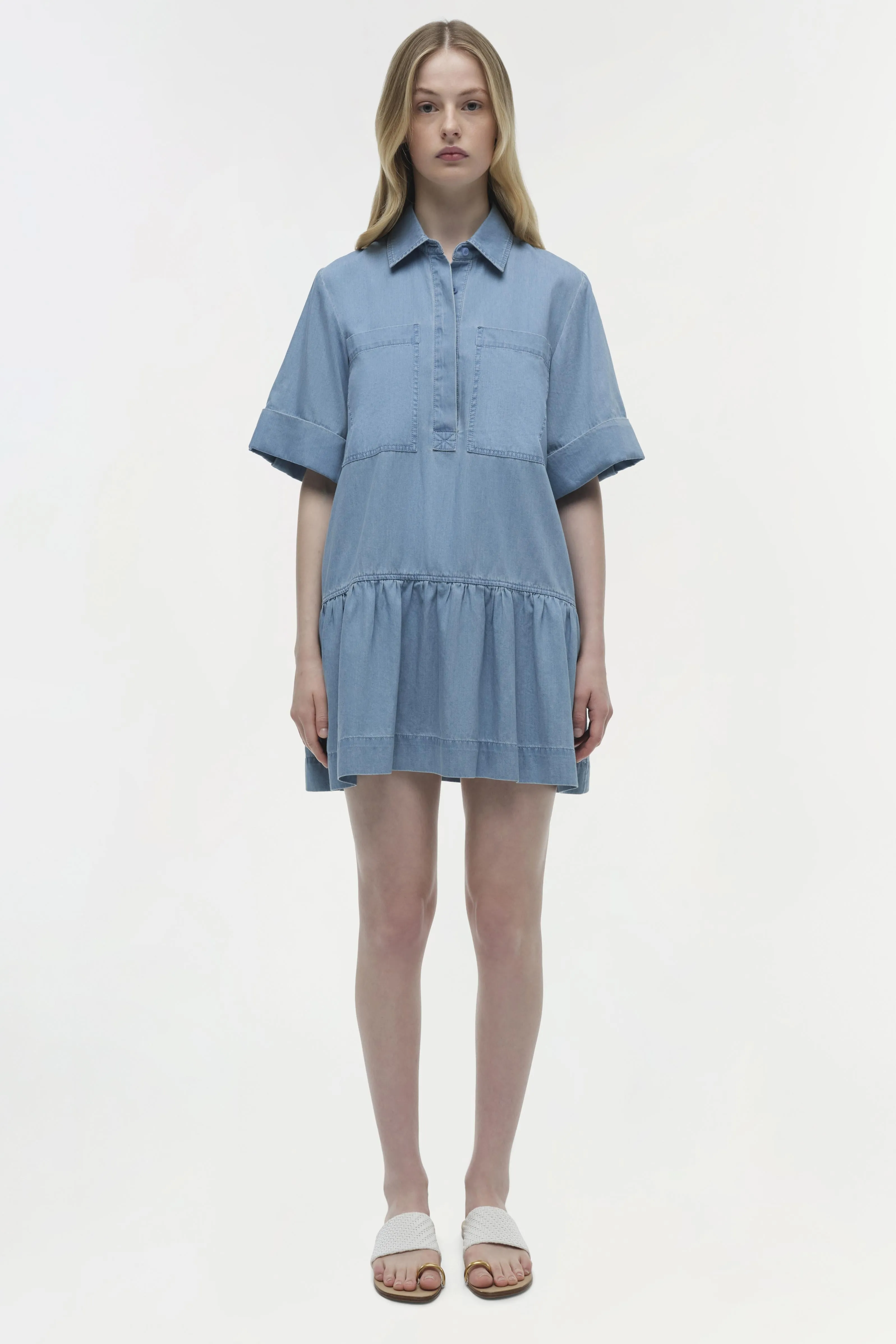 Cris Chambray Mini Dress sold by Jonathan Simkhai product image thumbnail 5