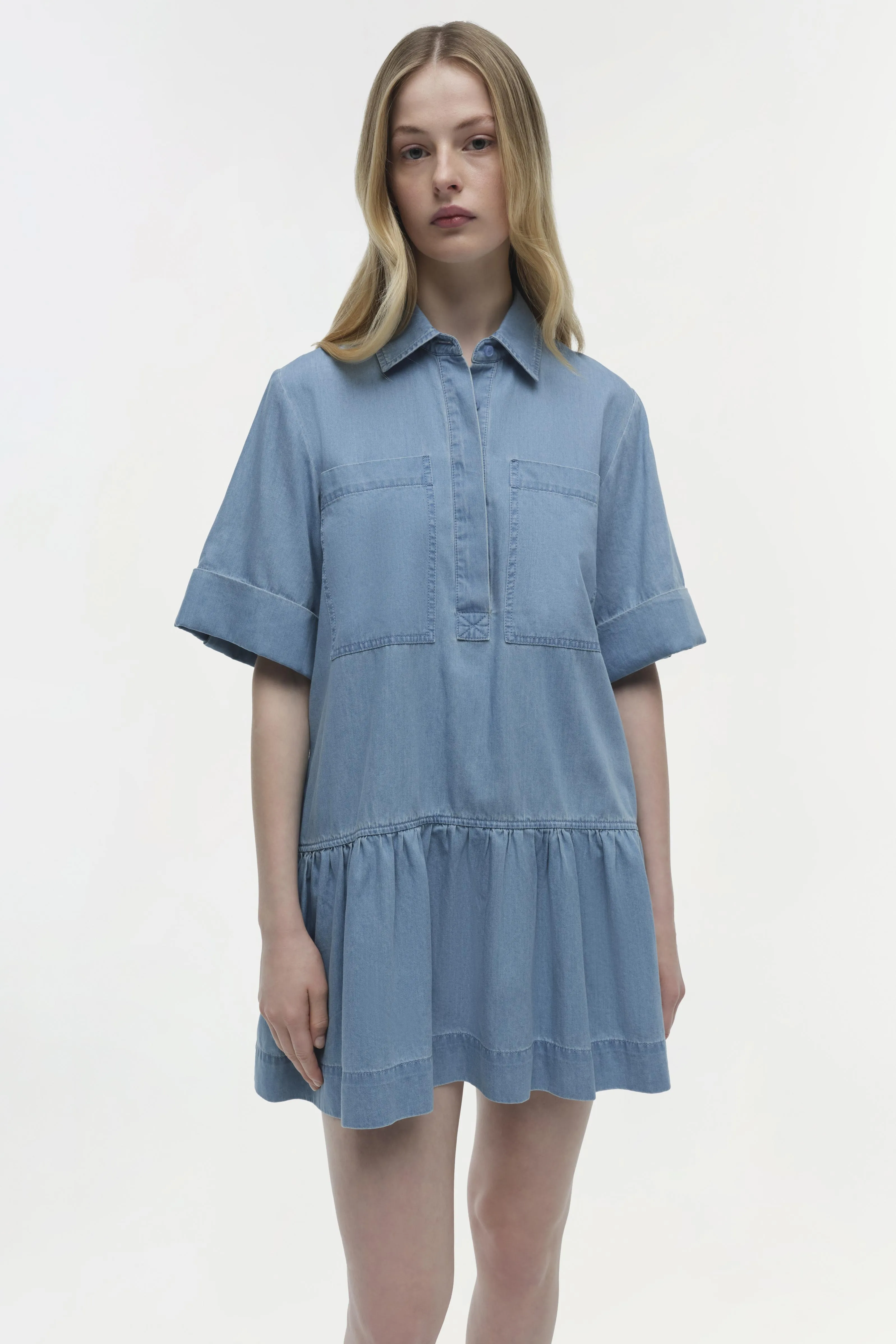 Cris Chambray Mini Dress sold by Jonathan Simkhai product image thumbnail 3