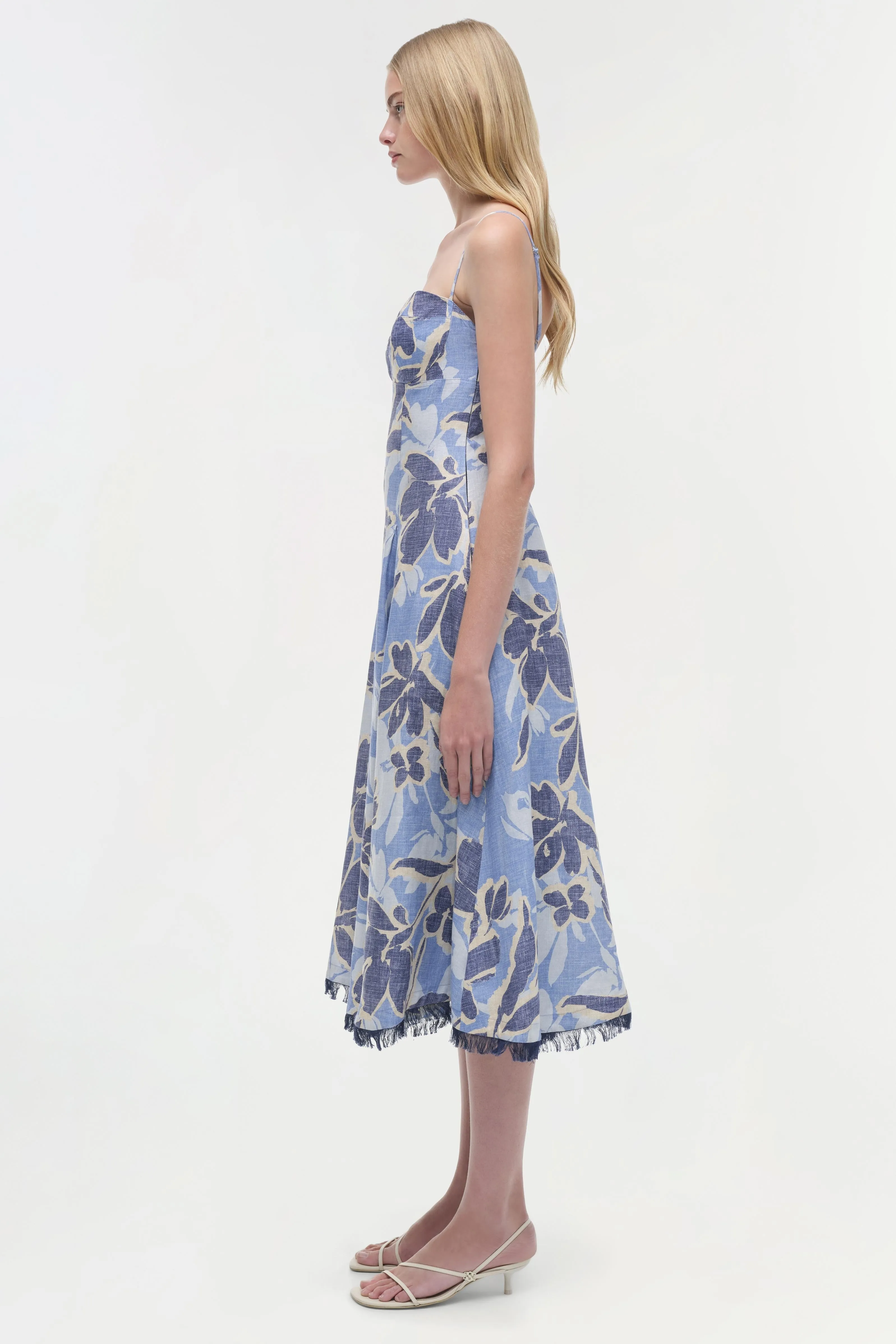 Analise Linen Midi Dress sold by Jonathan Simkhai product image thumbnail 4