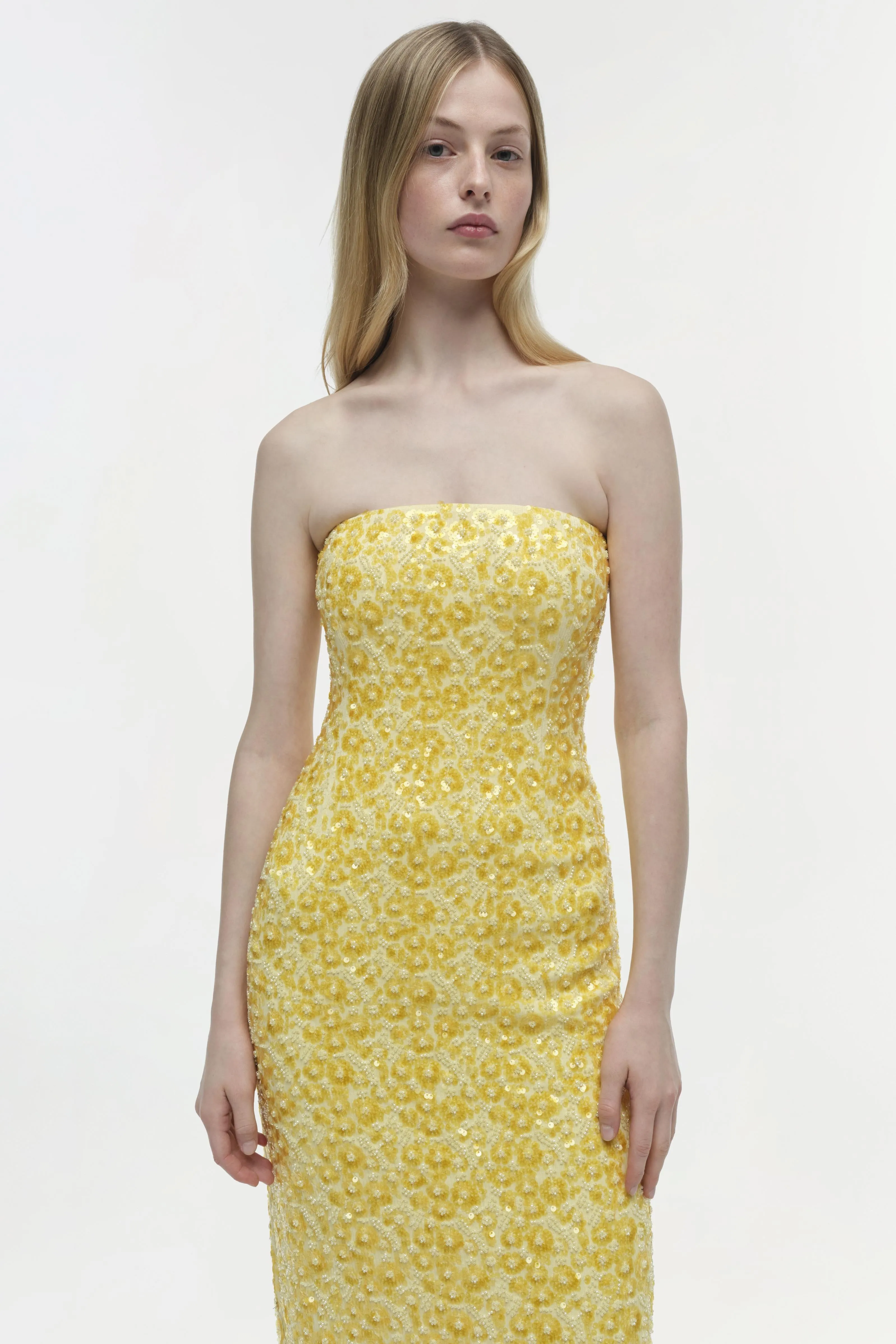 Savia Strapless Embellished Gown sold by Jonathan Simkhai product image thumbnail 3