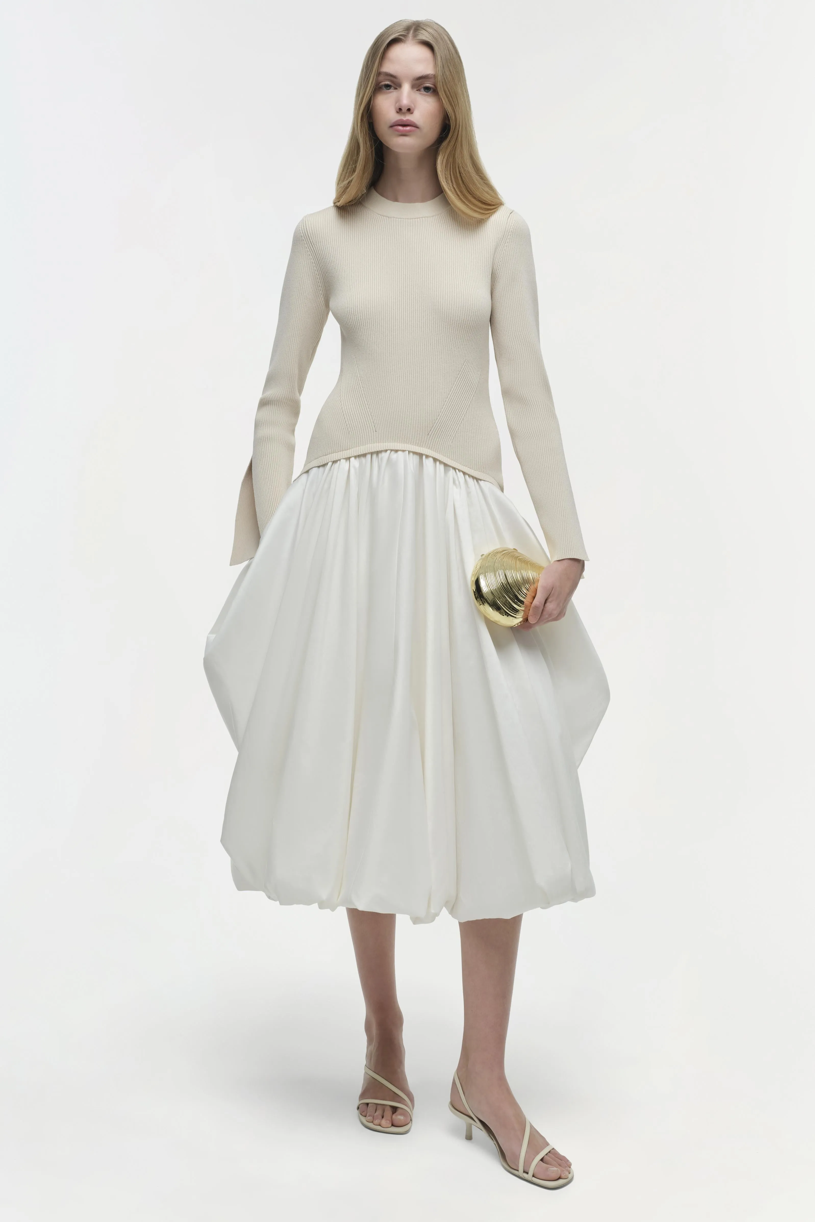 Kenlie Taffeta Knit Midi Dress sold by Jonathan Simkhai product image thumbnail 2