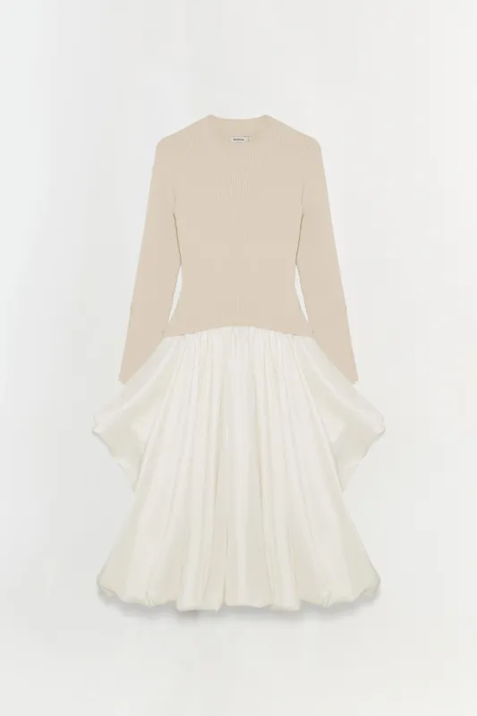 Kenlie Taffeta Knit Midi Dress sold by Jonathan Simkhai