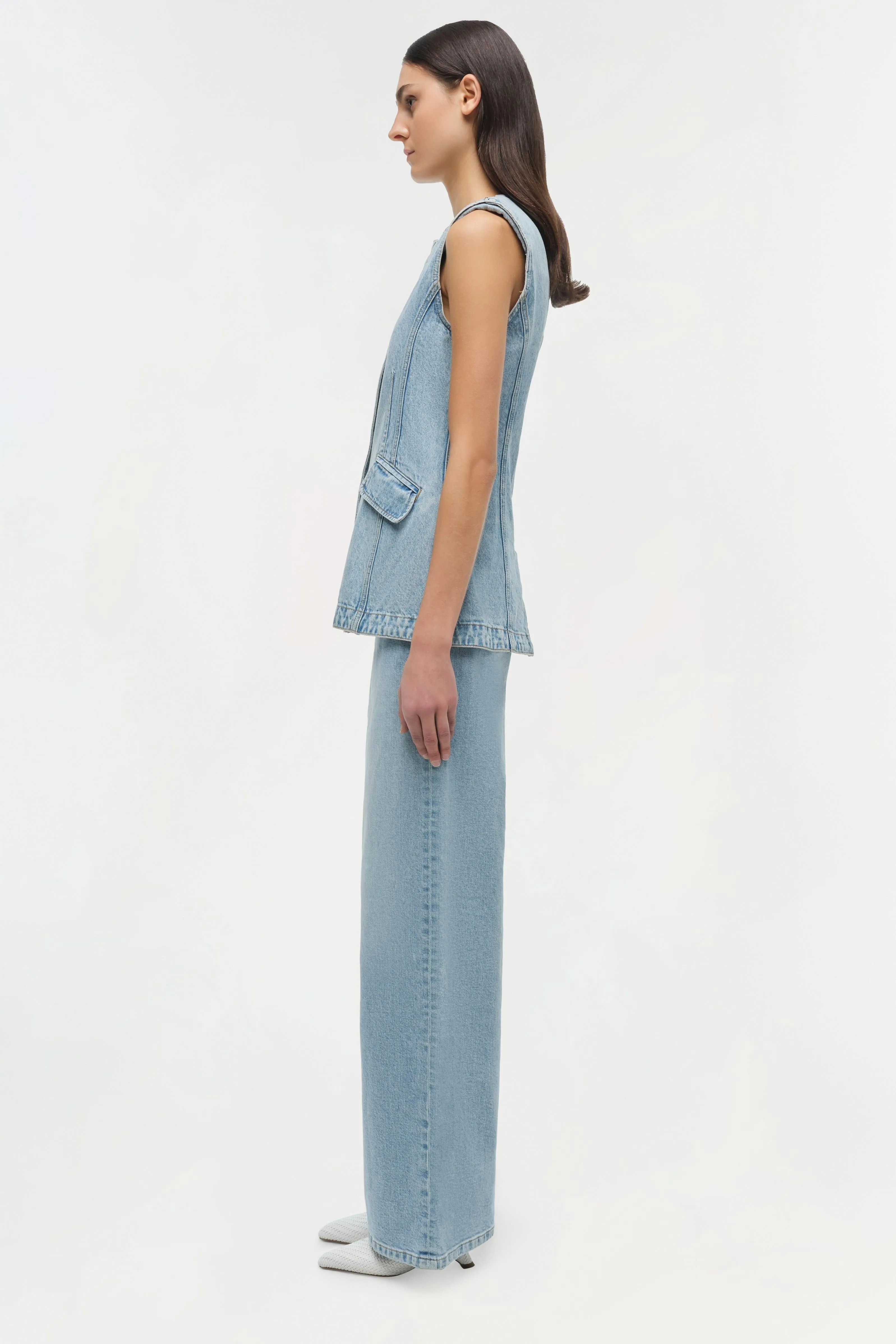 Charley Denim Top sold by Jonathan Simkhai product image thumbnail 4