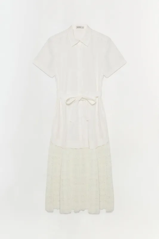 Jenner Lace Midi Shirt Dress sold by Jonathan Simkhai