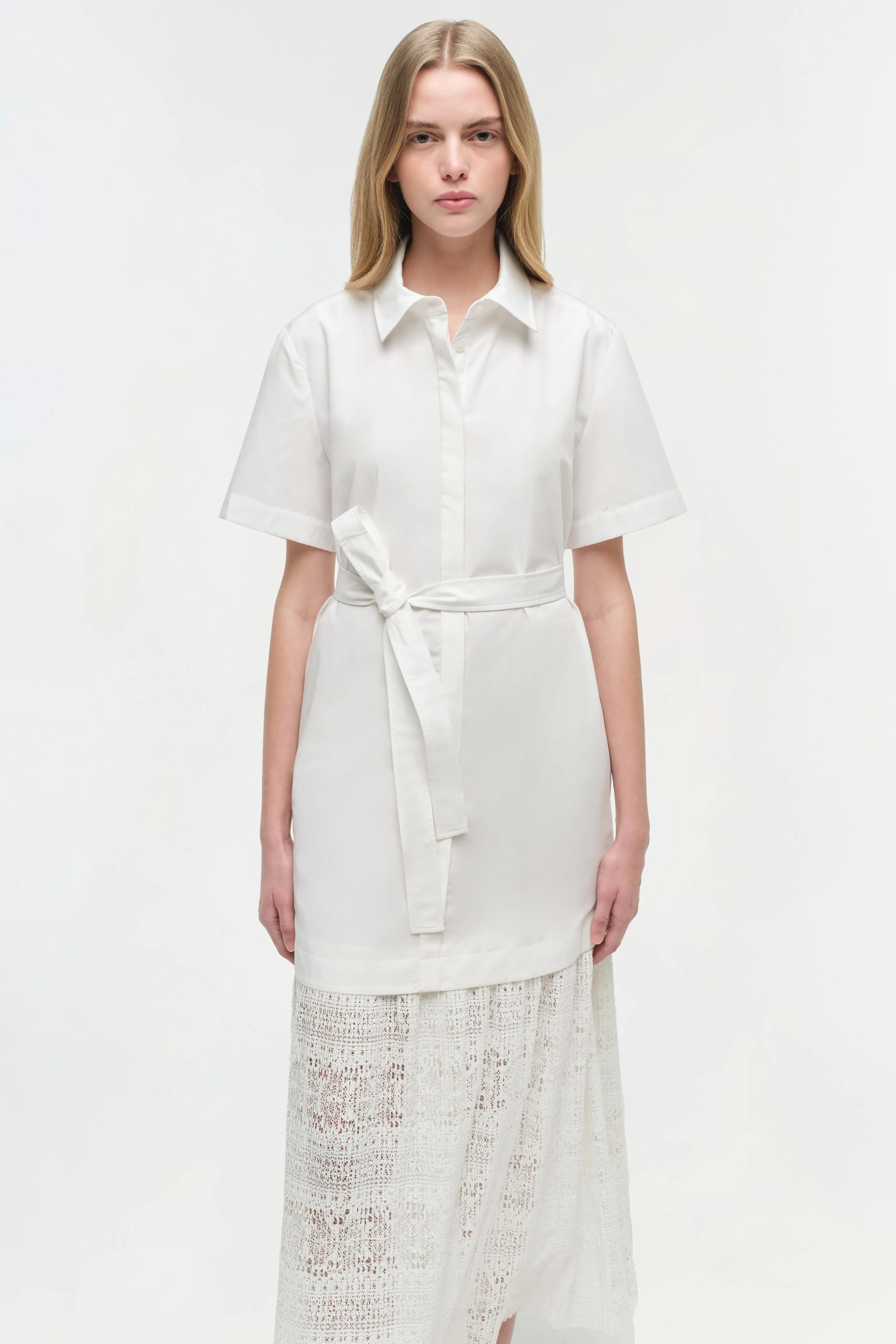 Jenner Lace Midi Shirt Dress sold by Jonathan Simkhai product image thumbnail 3