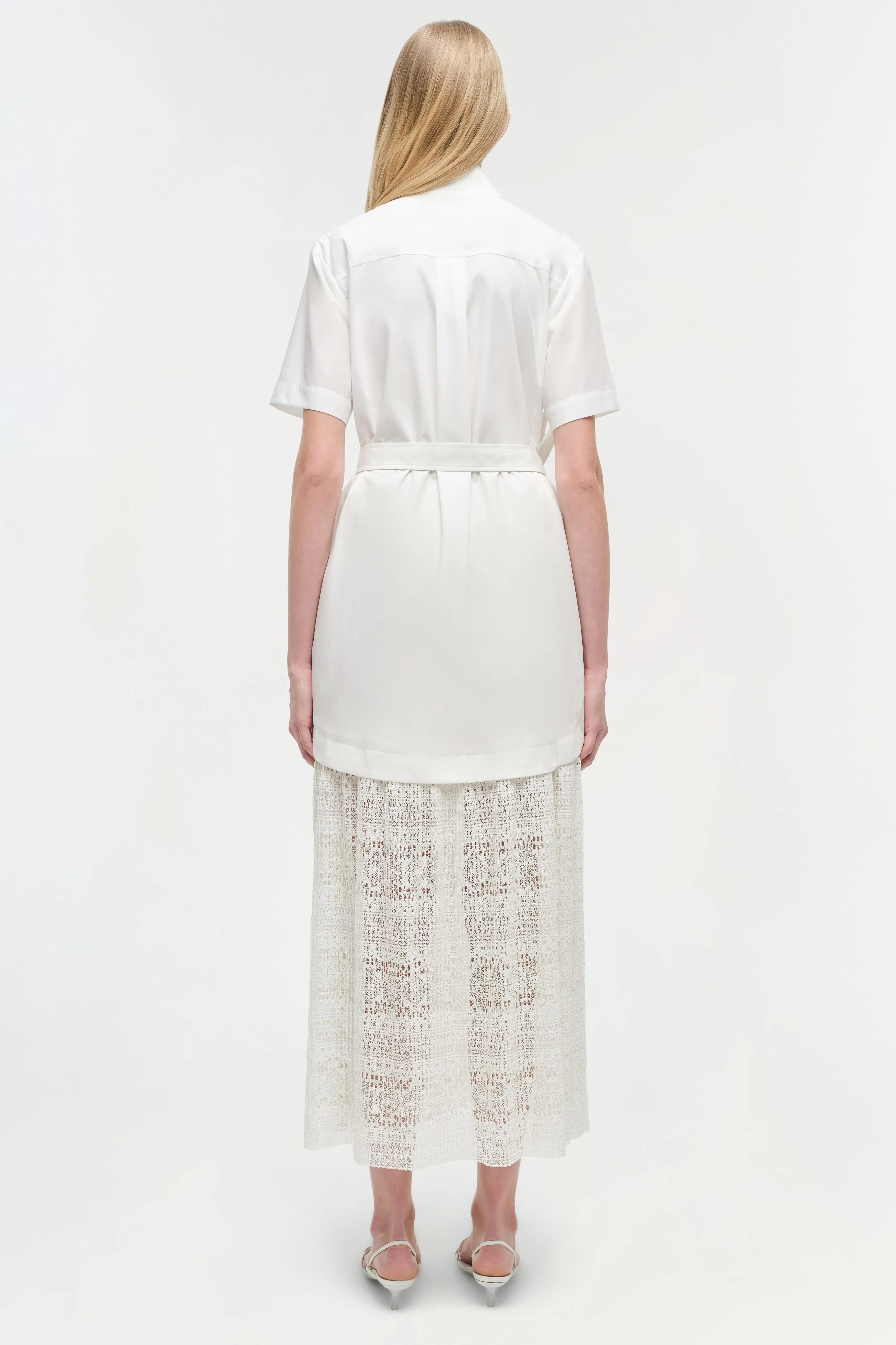 Jenner Lace Midi Shirt Dress sold by Jonathan Simkhai product image thumbnail 5