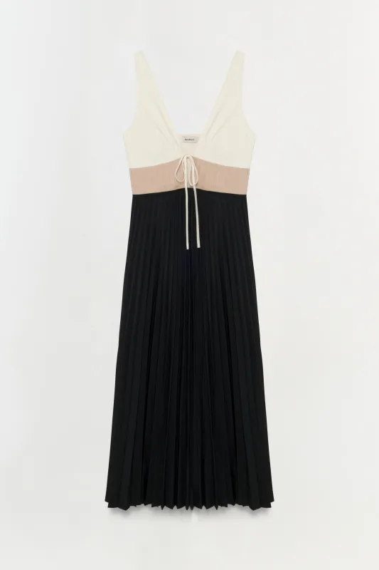 Stephanie Pleated Poplin Midi Dress sold by Jonathan Simkhai