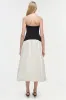 Izzy Strapless Taffeta Midi Dress sold by Jonathan Simkhai
