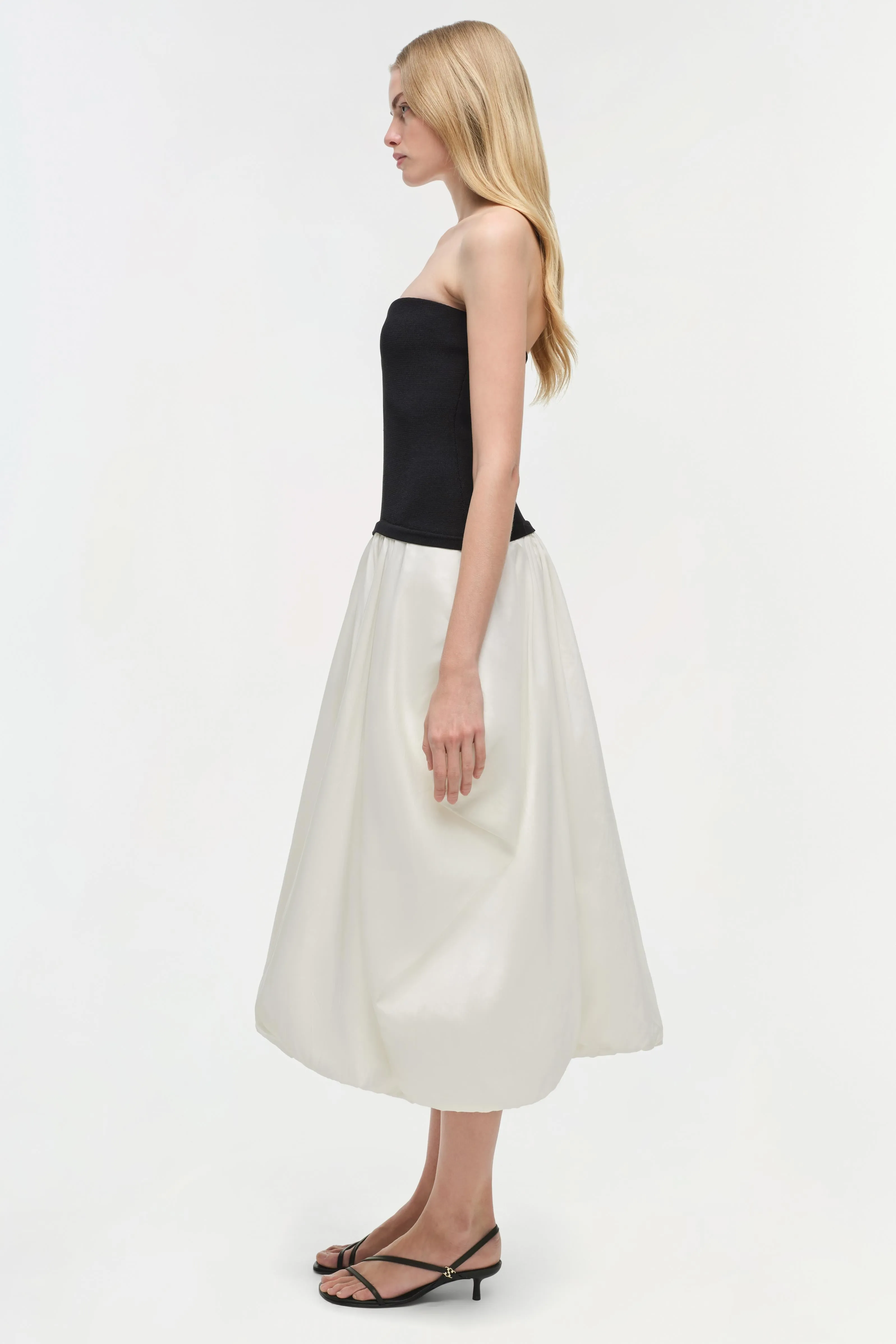 Izzy Strapless Taffeta Midi Dress sold by Jonathan Simkhai product image thumbnail 4