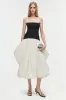 Izzy Strapless Taffeta Midi Dress sold by Jonathan Simkhai