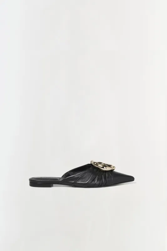 Belle Leather Flat Mule sold by Jonathan Simkhai