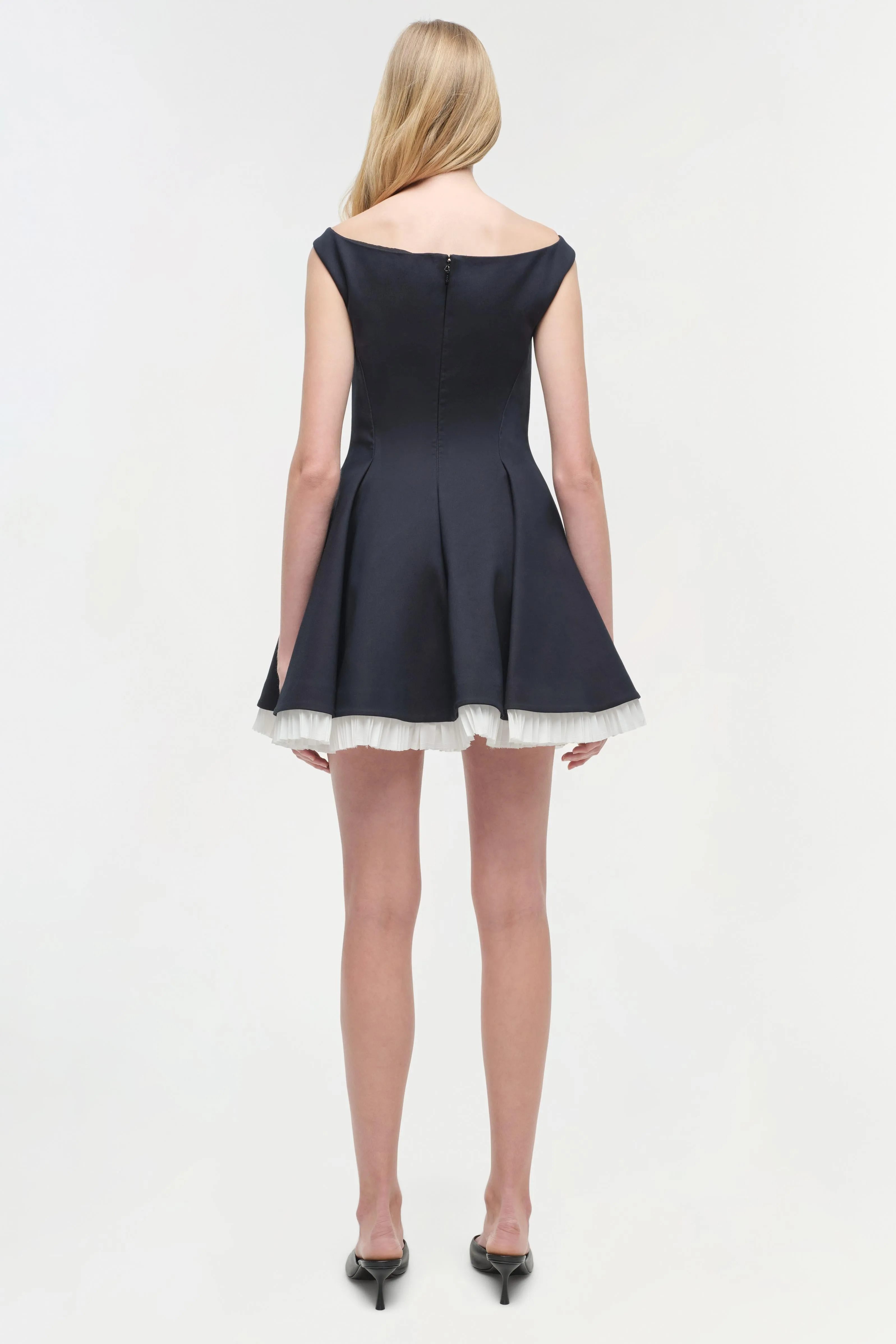 Dorothie Pleated Combo Mini Dress sold by Jonathan Simkhai product image thumbnail 5