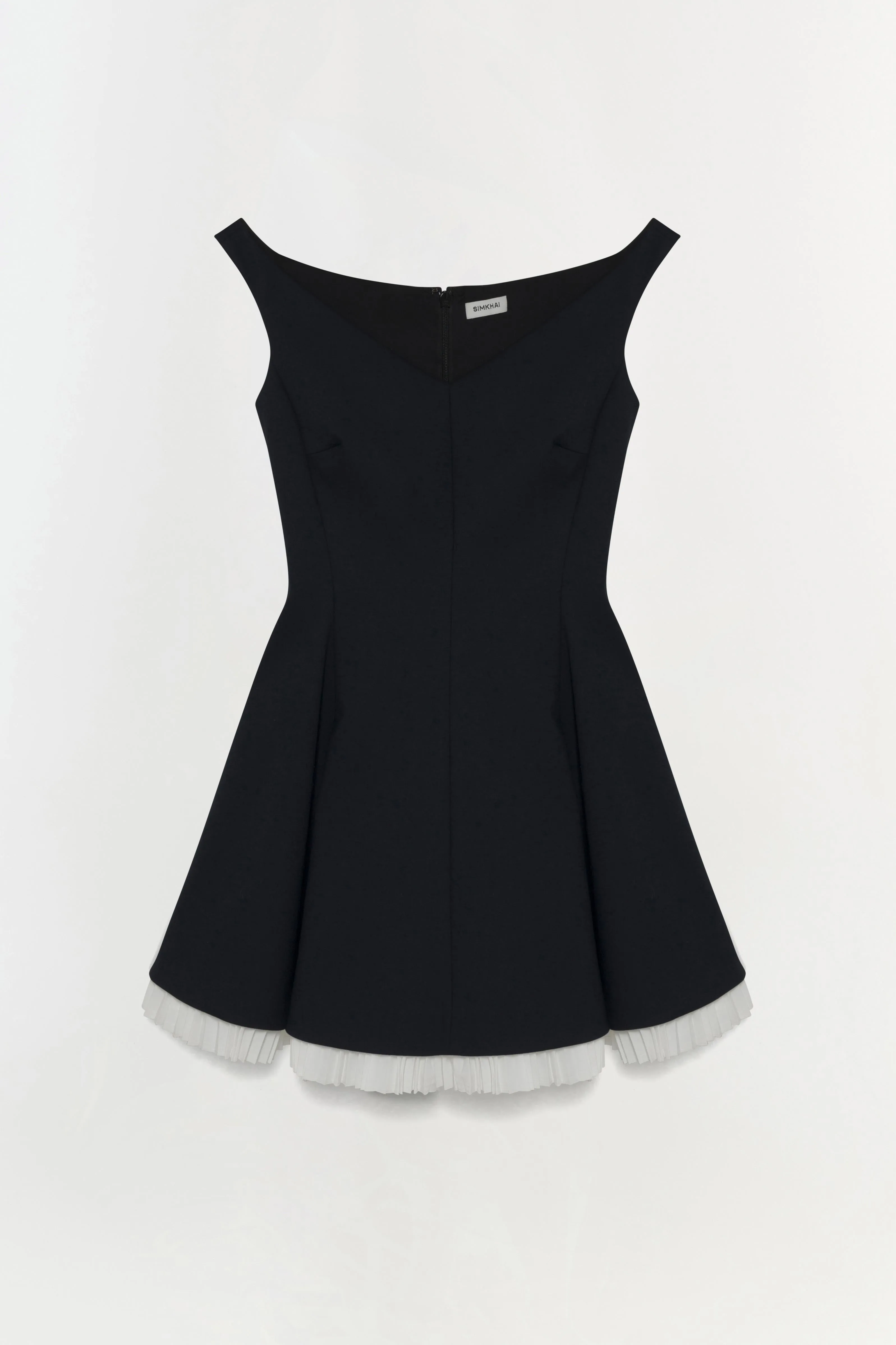 Dorothie Pleated Combo Mini Dress sold by Jonathan Simkhai