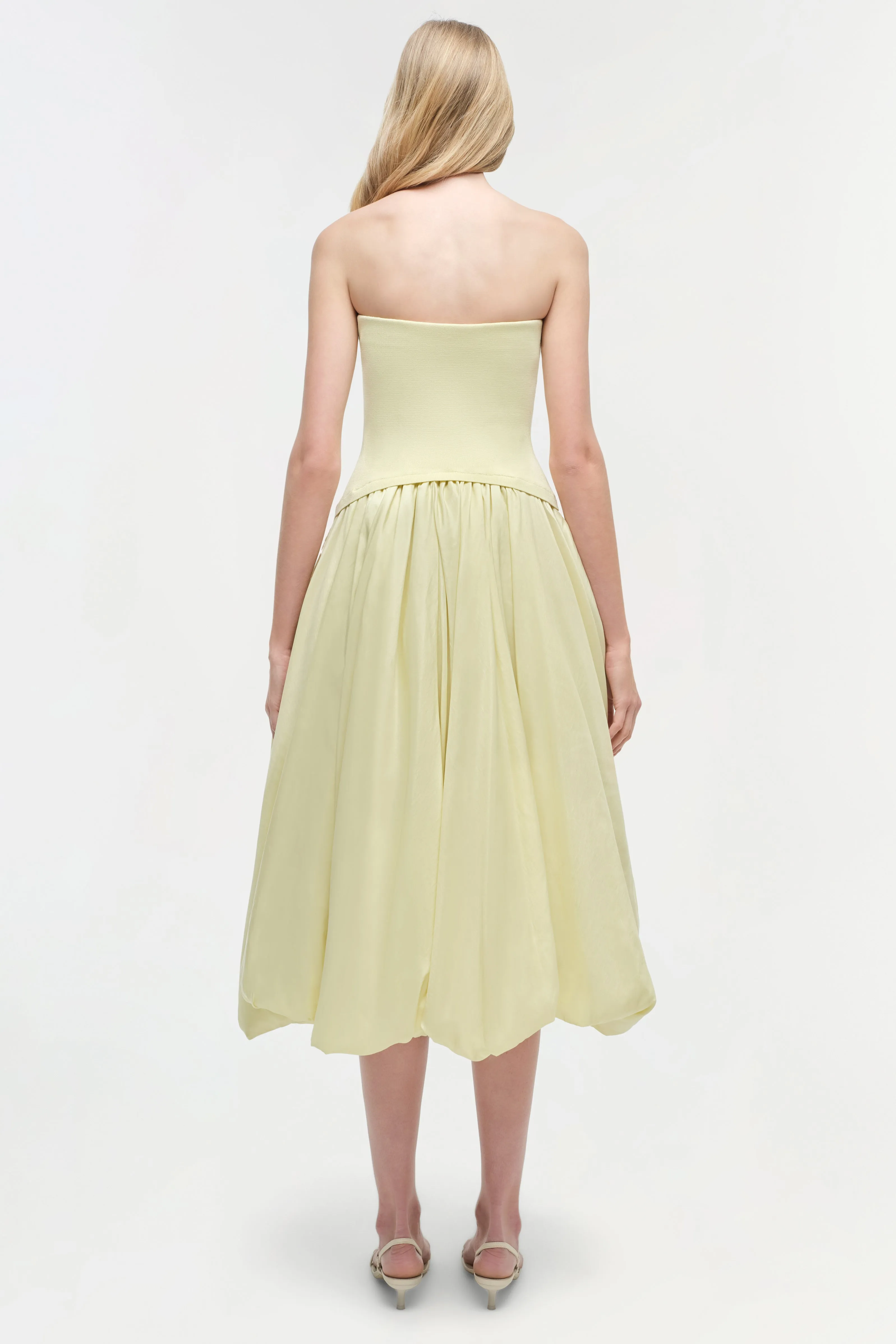 Izzy Strapless Taffeta Midi Dress sold by Jonathan Simkhai product image thumbnail 5