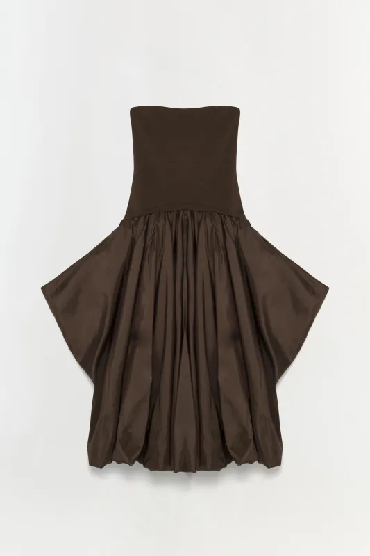 Izzy Strapless Taffeta Midi Dress made by Jonathan Simkhai