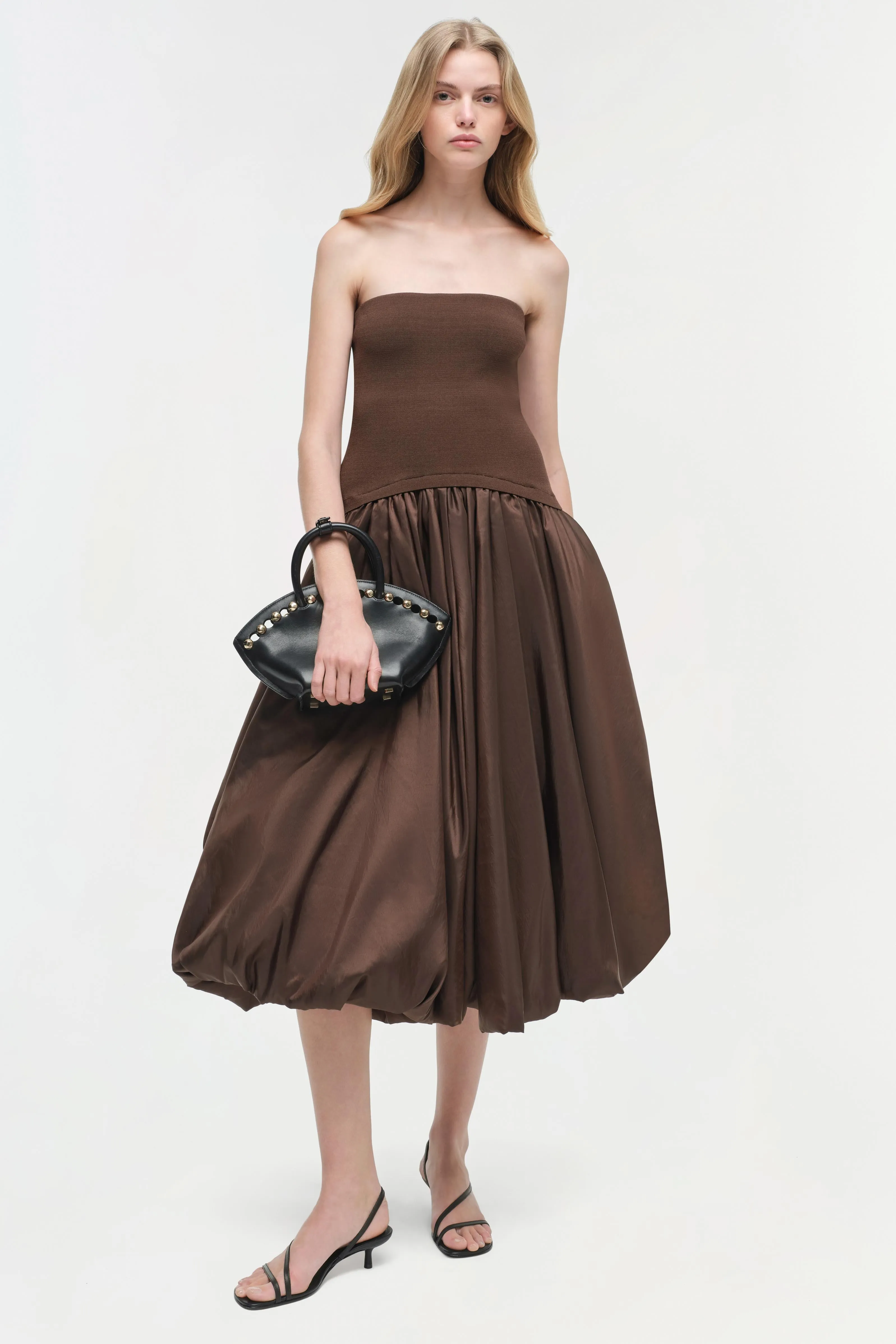 Izzy Strapless Taffeta Midi Dress sold by Jonathan Simkhai product image thumbnail 2