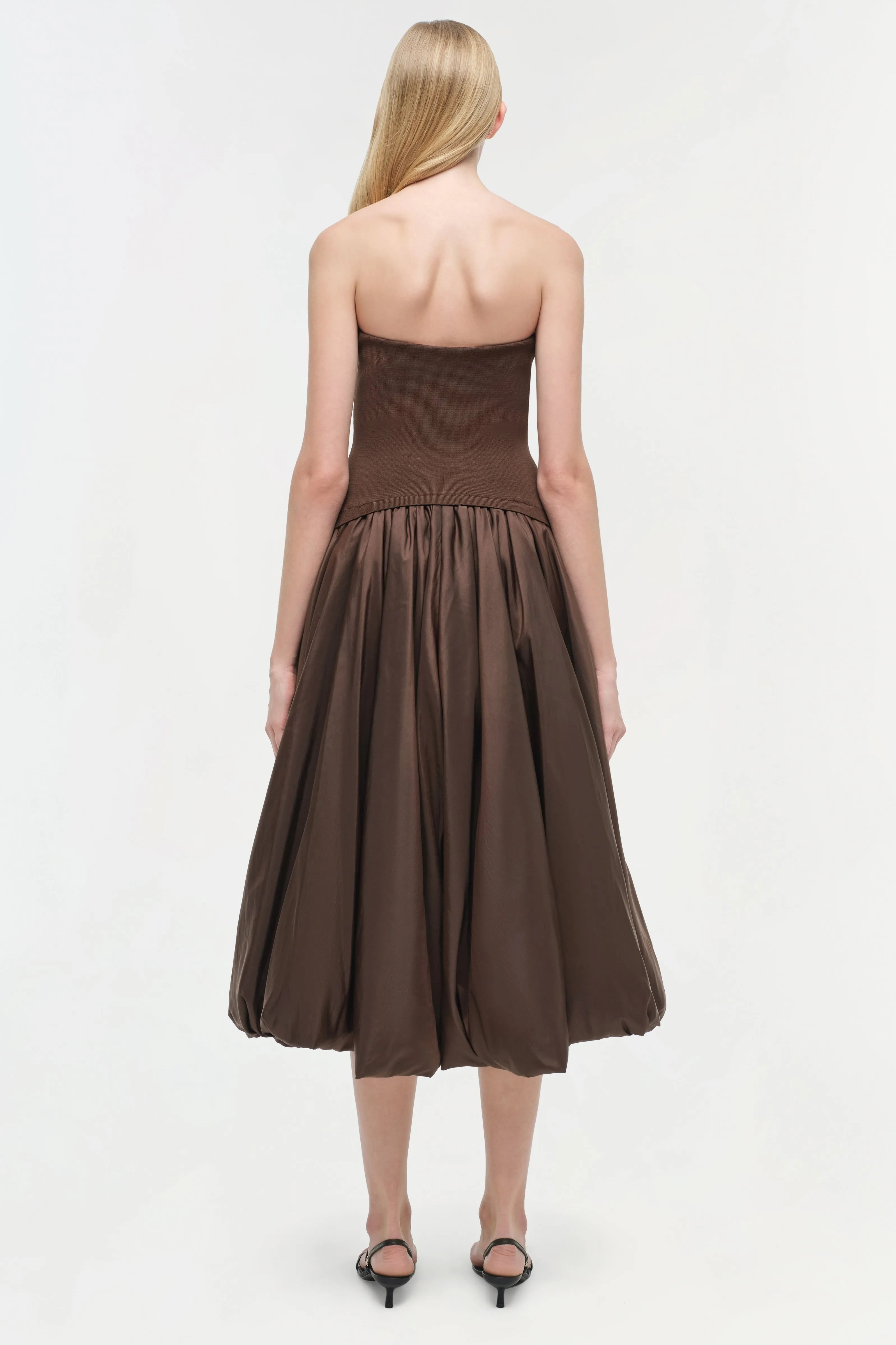 Izzy Strapless Taffeta Midi Dress sold by Jonathan Simkhai product image thumbnail 5