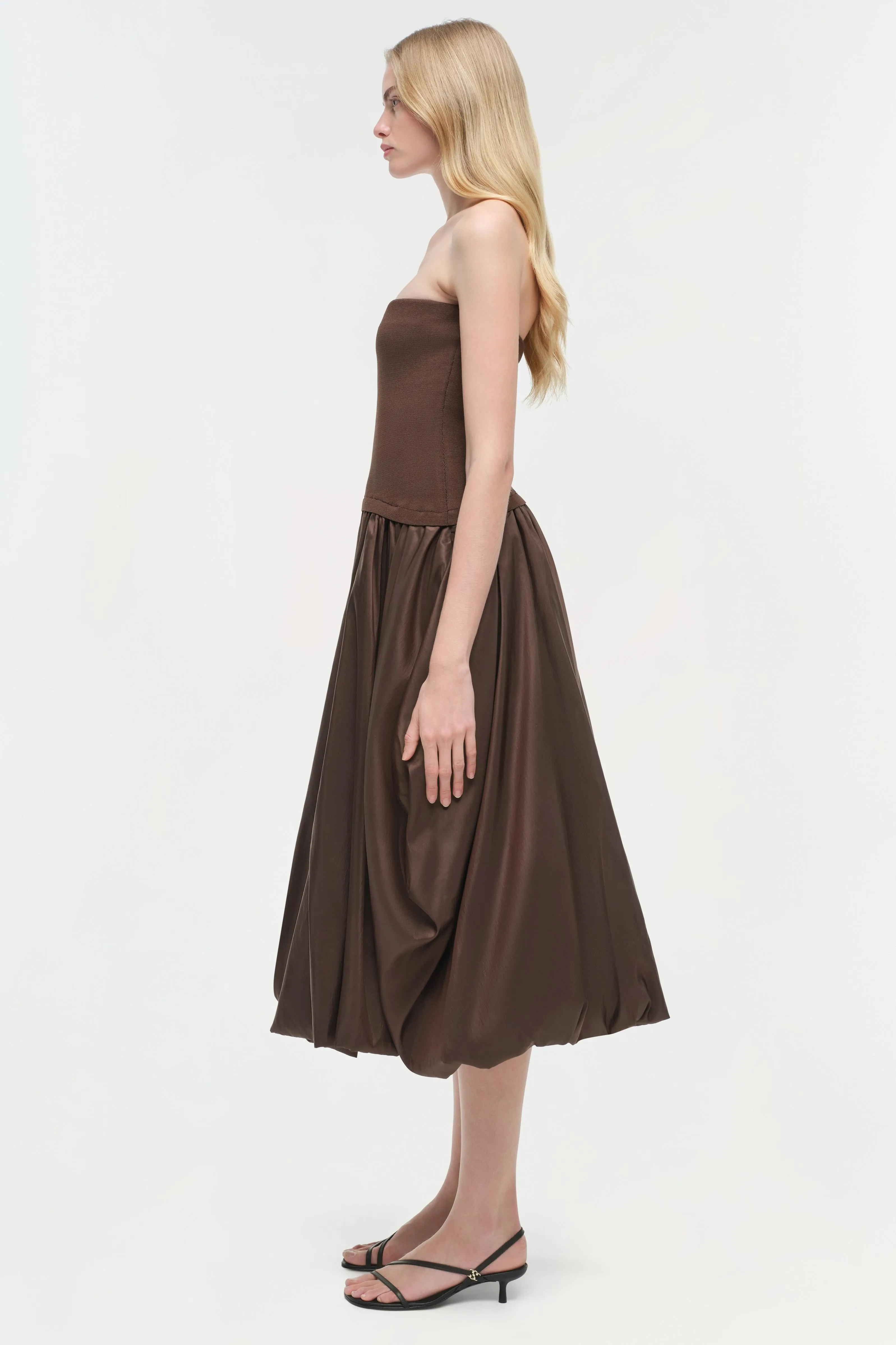 Izzy Strapless Taffeta Midi Dress sold by Jonathan Simkhai product image thumbnail 4