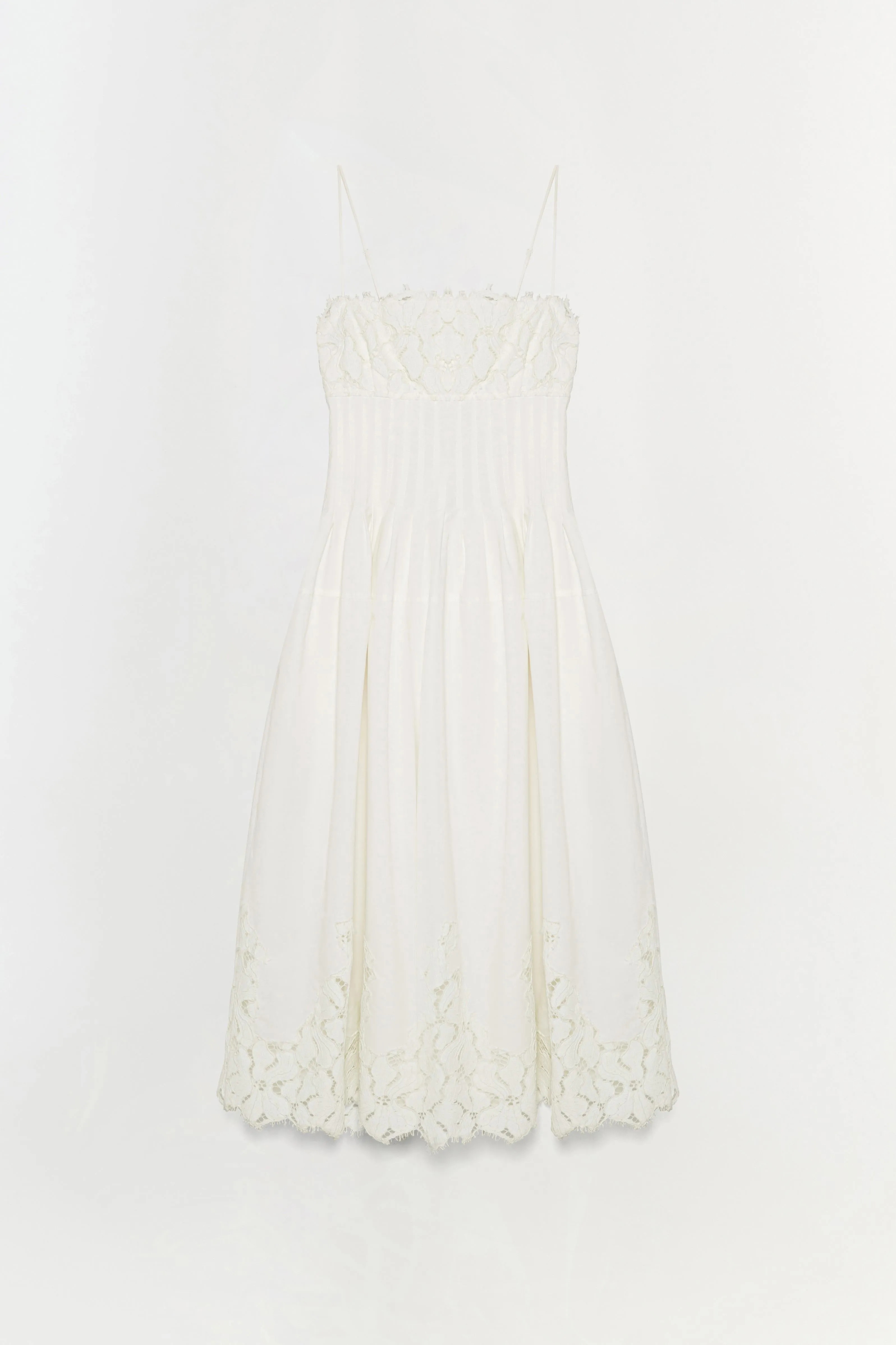Lilianna Cotton Lace Midi Dress sold by Jonathan Simkhai