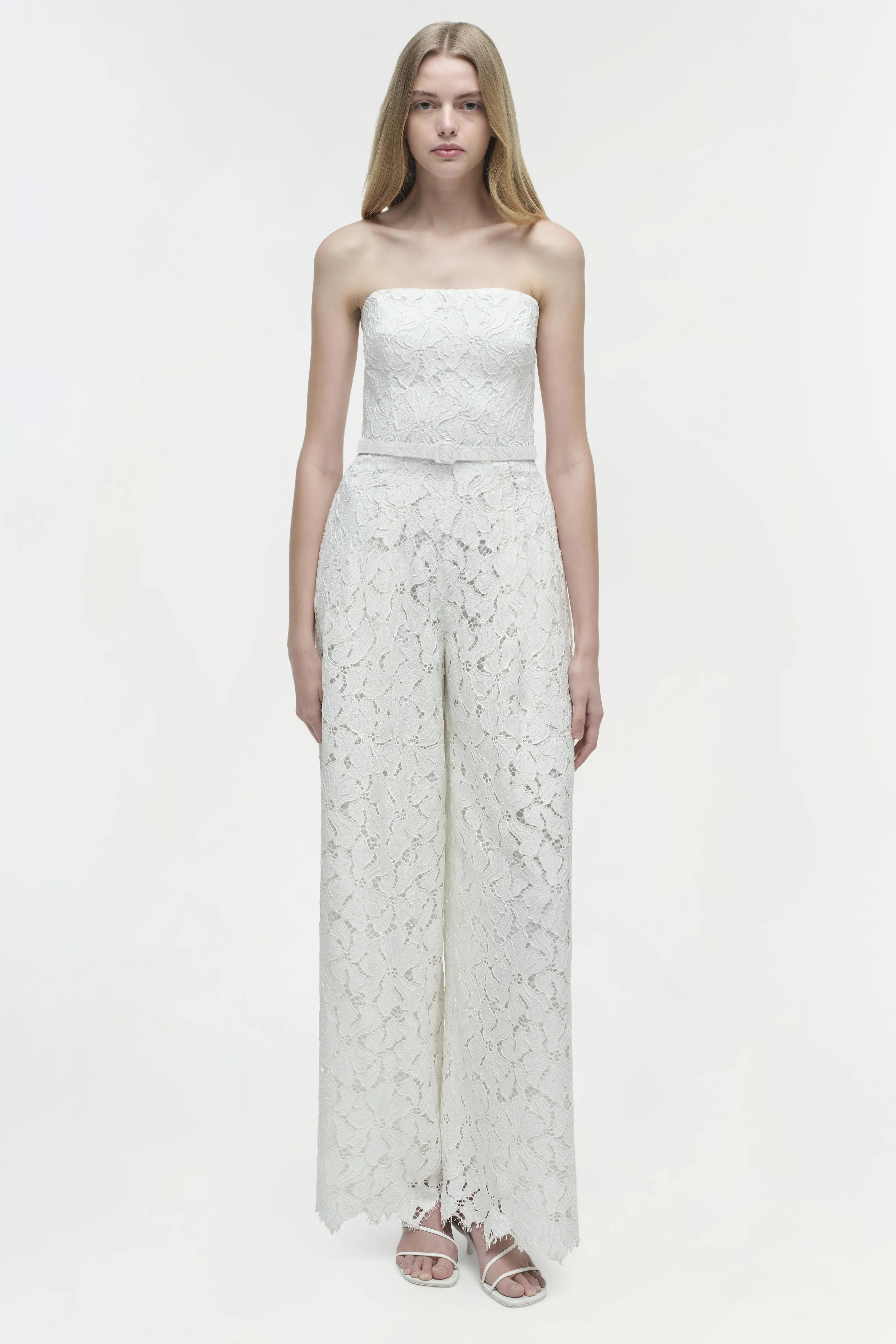 Rebecca Lace Strapless Jumpsuit sold by Jonathan Simkhai product image thumbnail 2