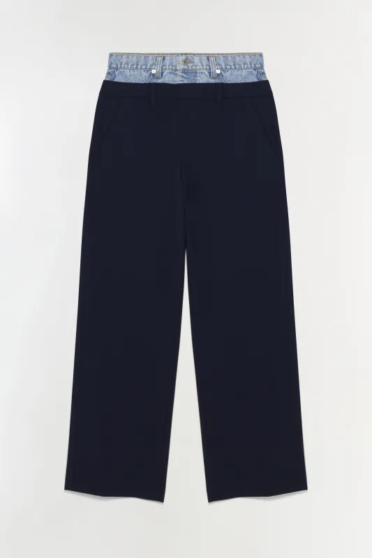 Ophelia Double Waistband Combo Pant sold by Jonathan Simkhai